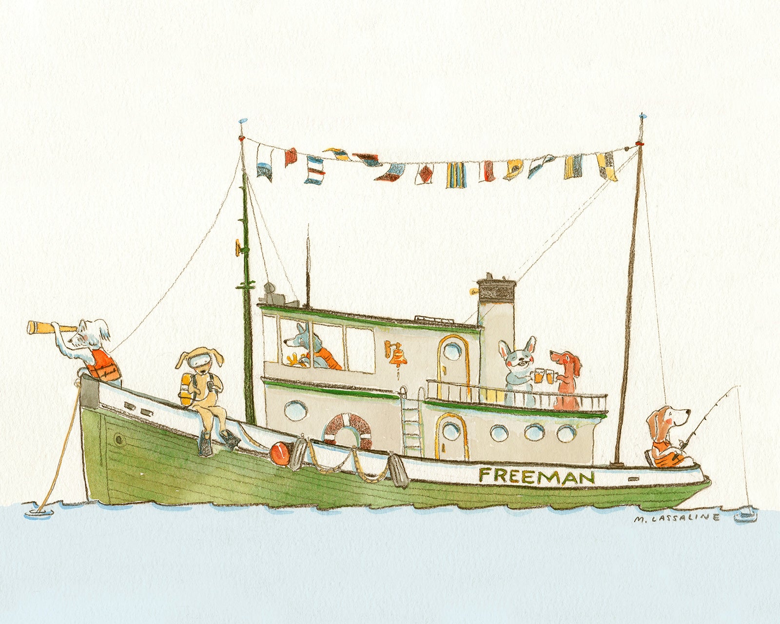 Sun Over the Yardarm - Watercolor Print