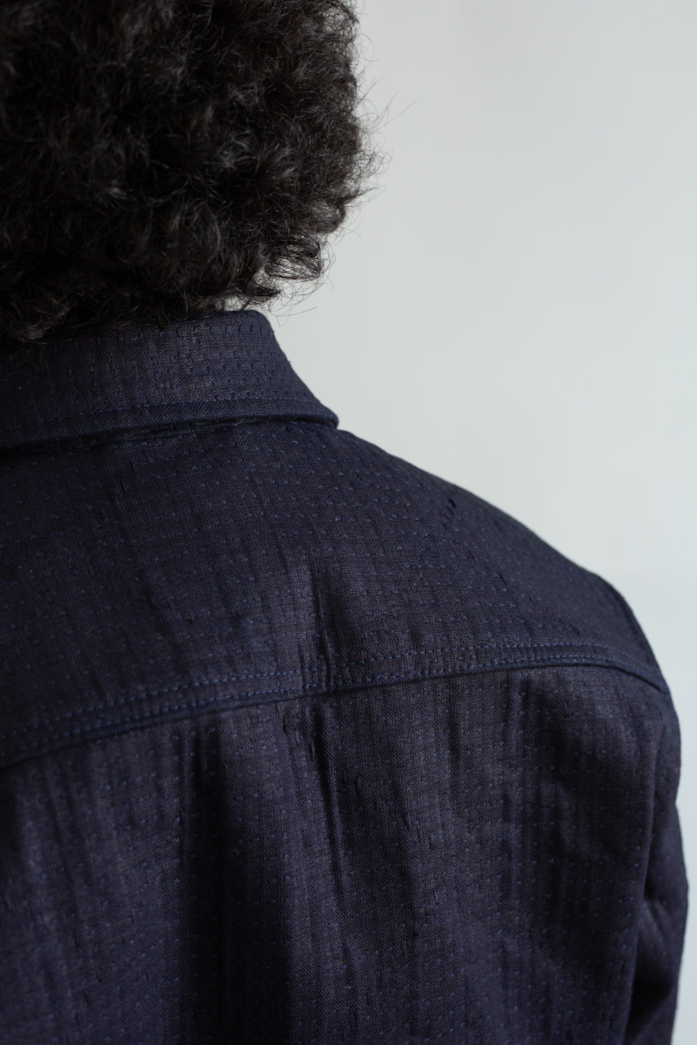 Sashiko Studio Coat - Indigo