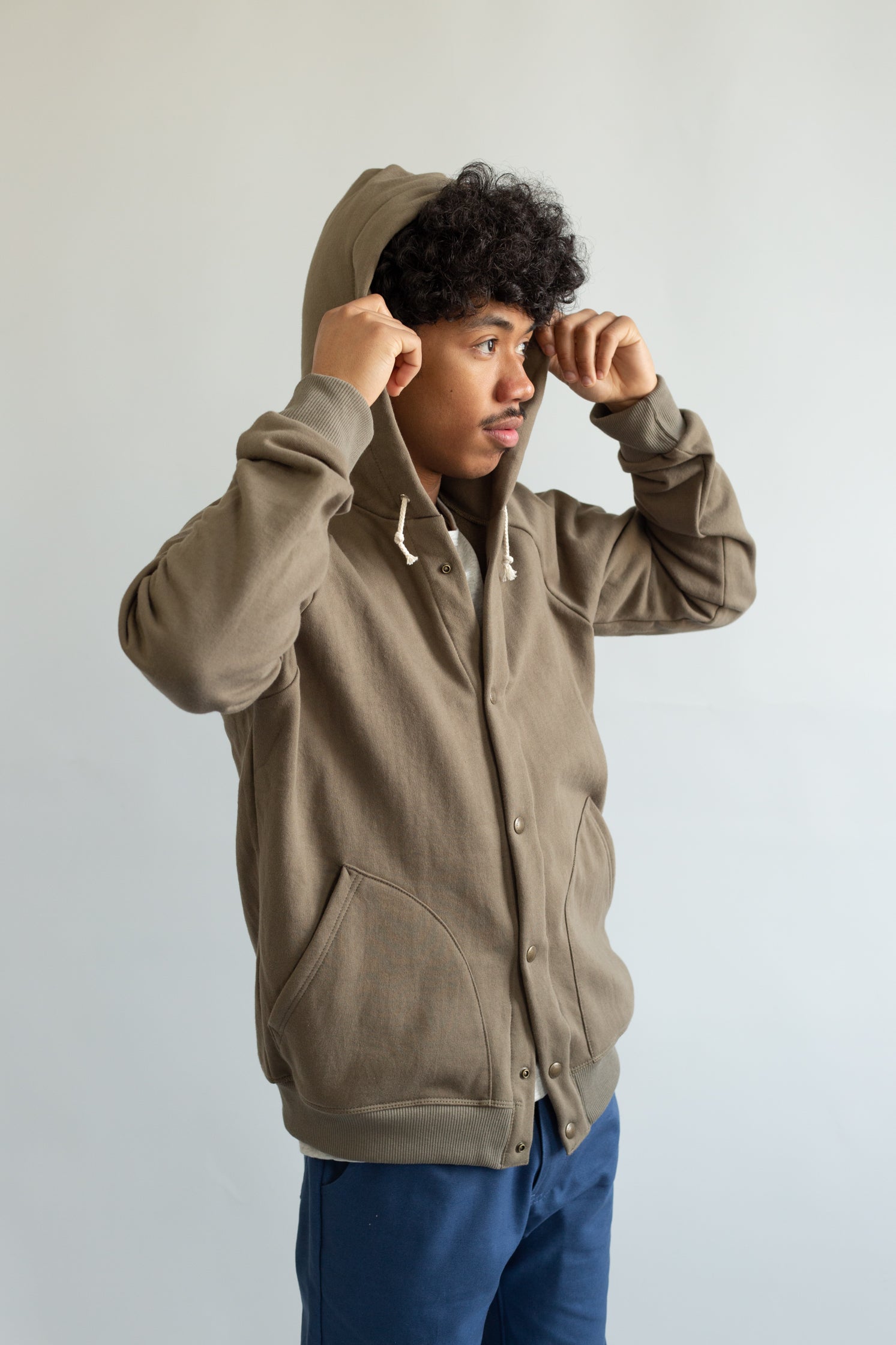 Snap Hoodie - Moss