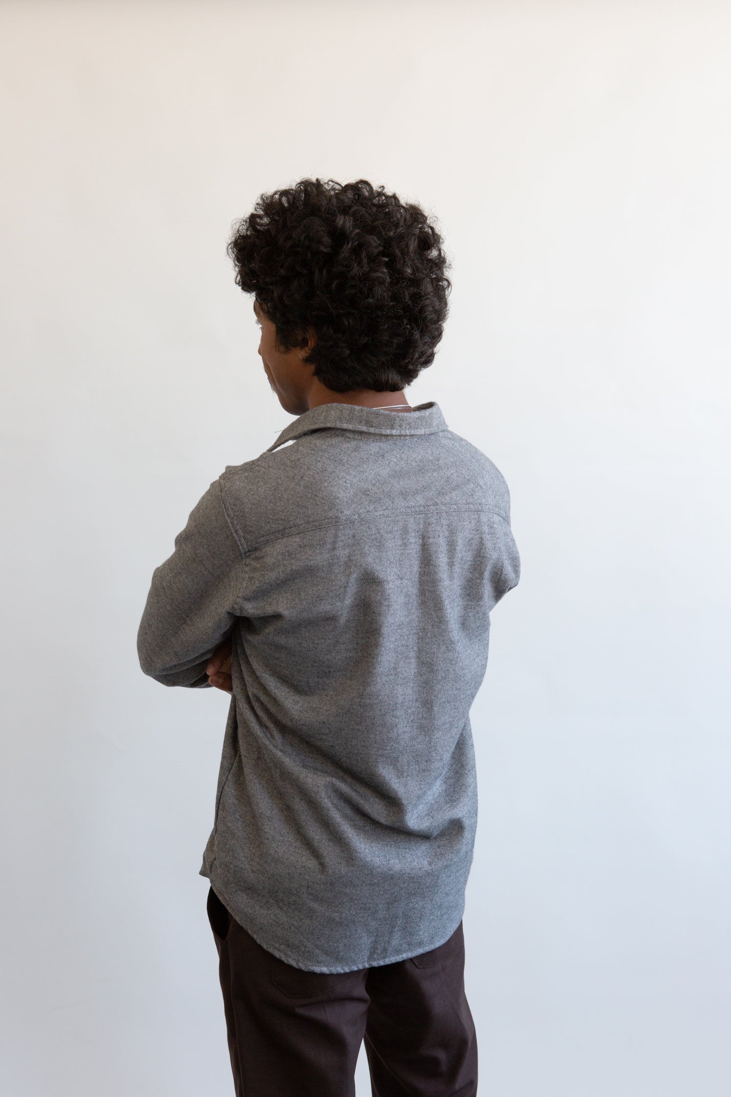 Weathervane Flannel – Black Melange