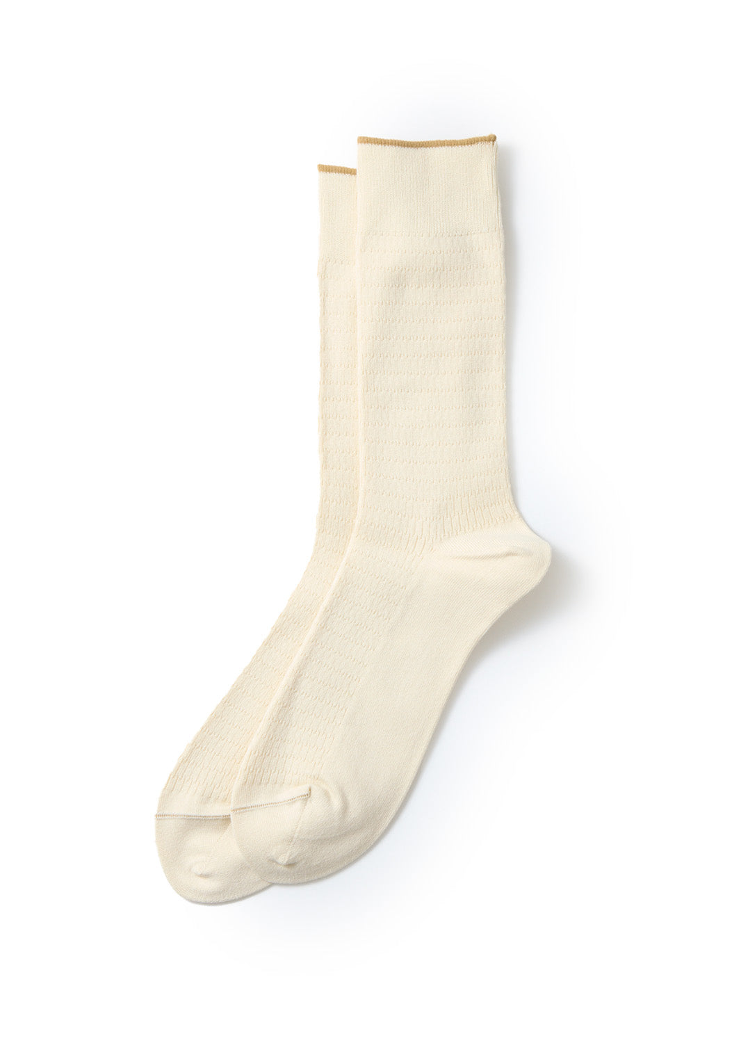 Cotton Thermal Crew Socks - Ecru