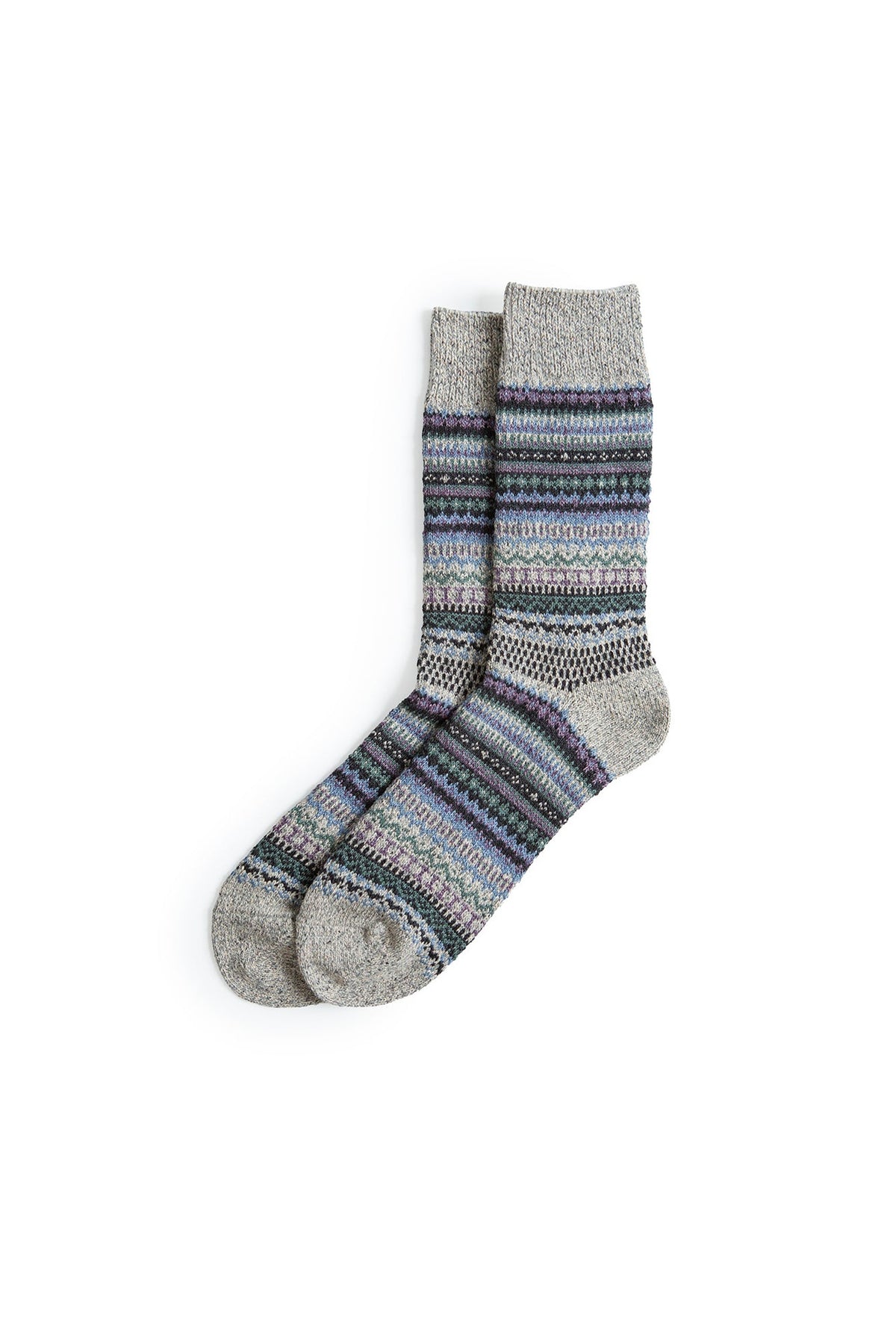 Nordic Pattern Socks - Dark Gray