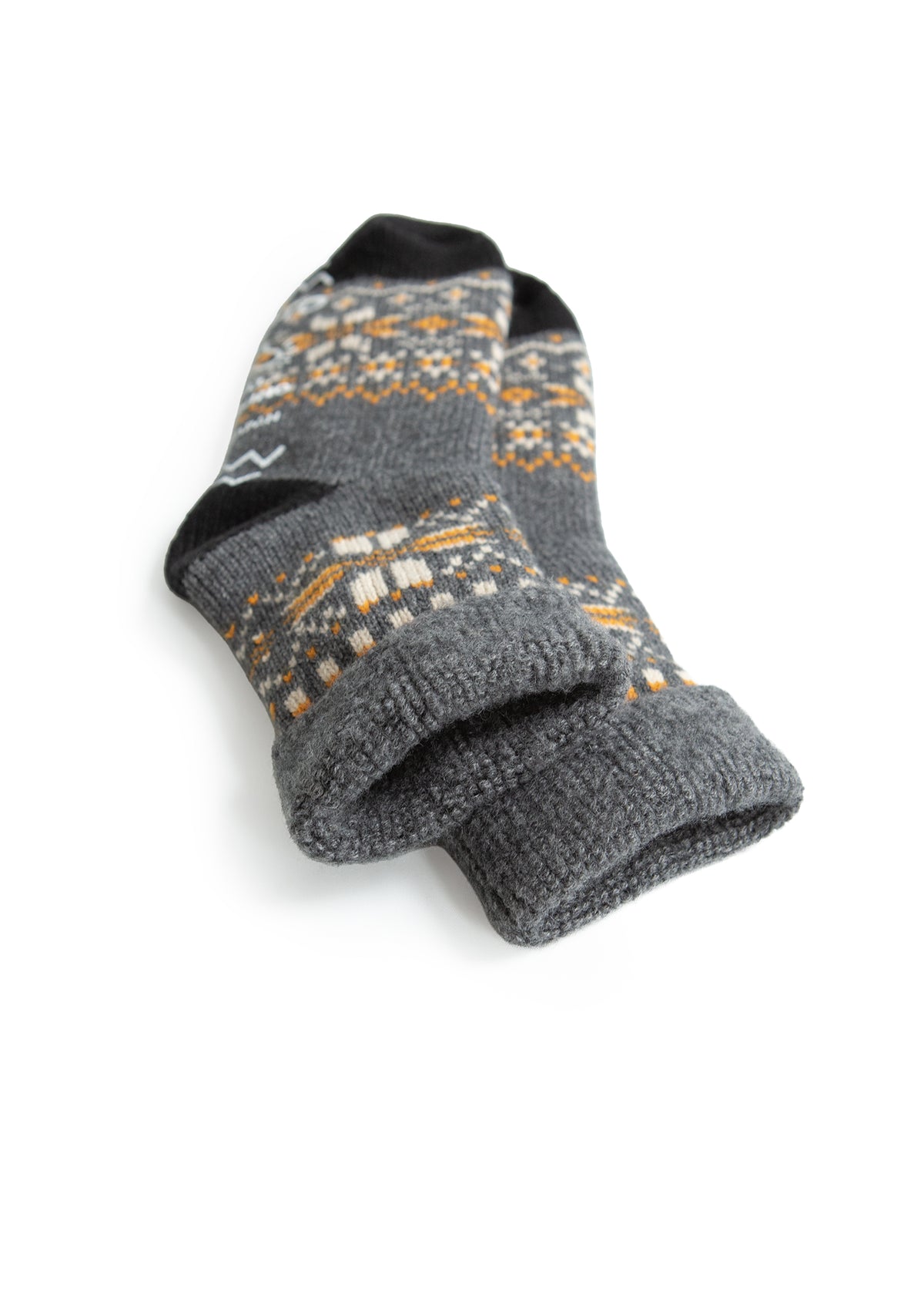 Comfy Room Socks "Snow Flake" - Dark Gray
