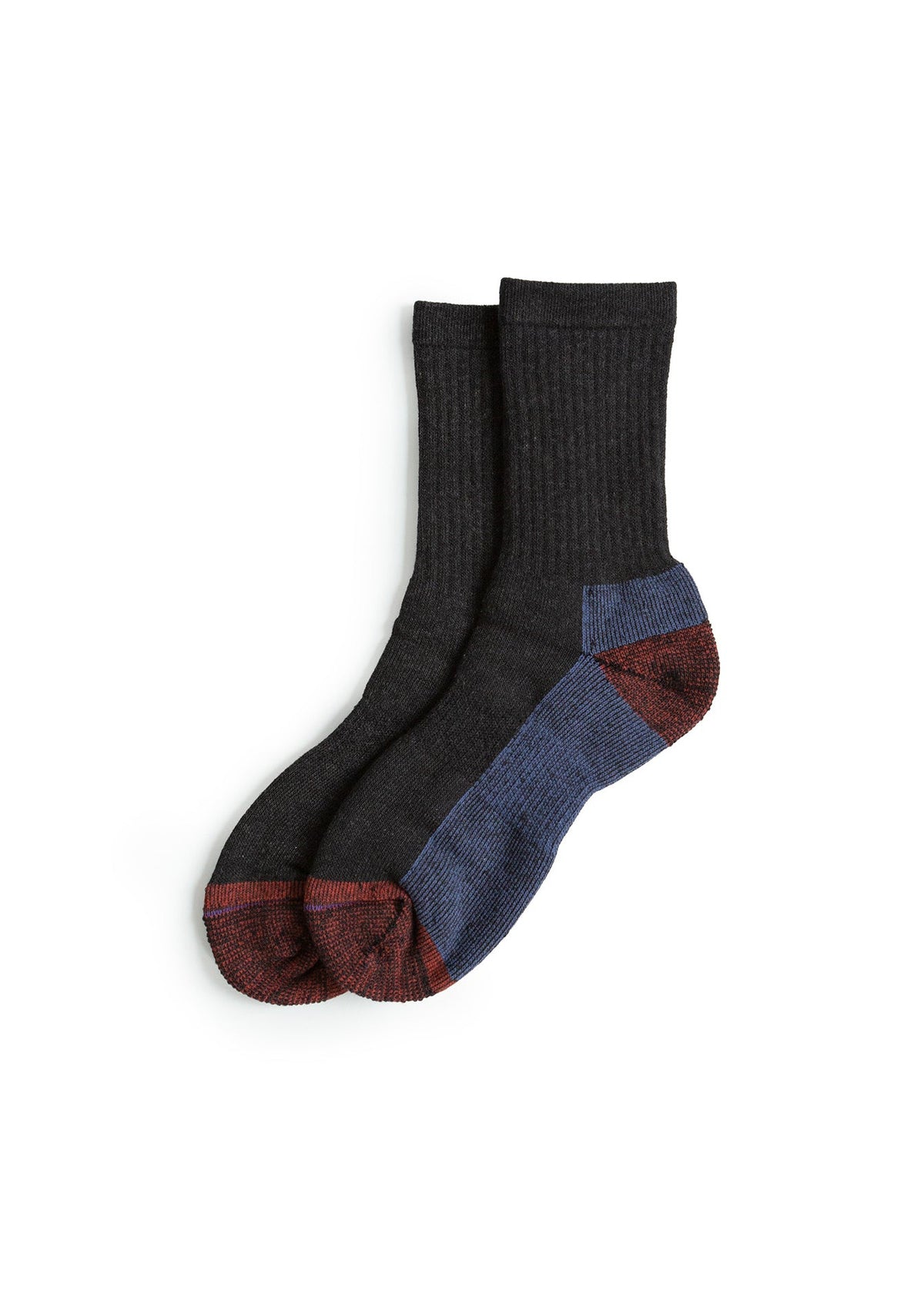 Double Face Merino Pile Socks - Charcoal