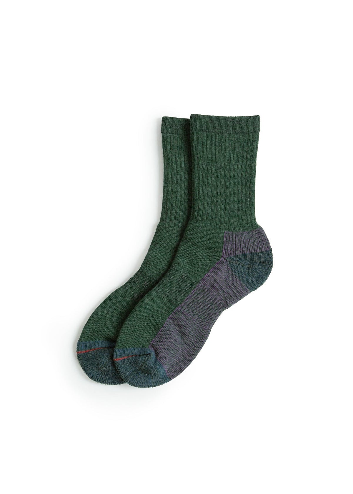 Double Face Merino Pile Socks - Dark Green