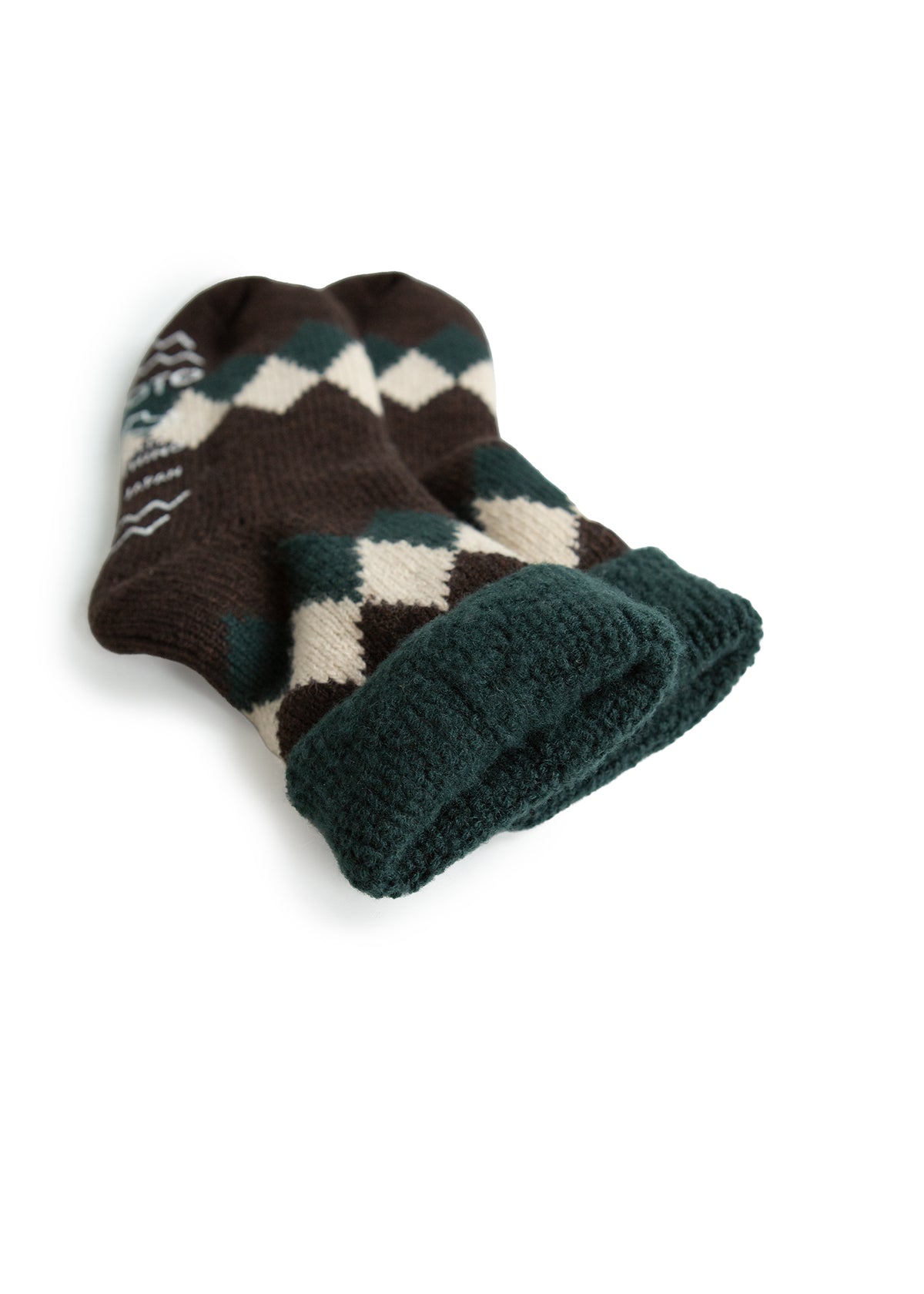 Comfy Room Socks "Diamond" - Forest/Brown