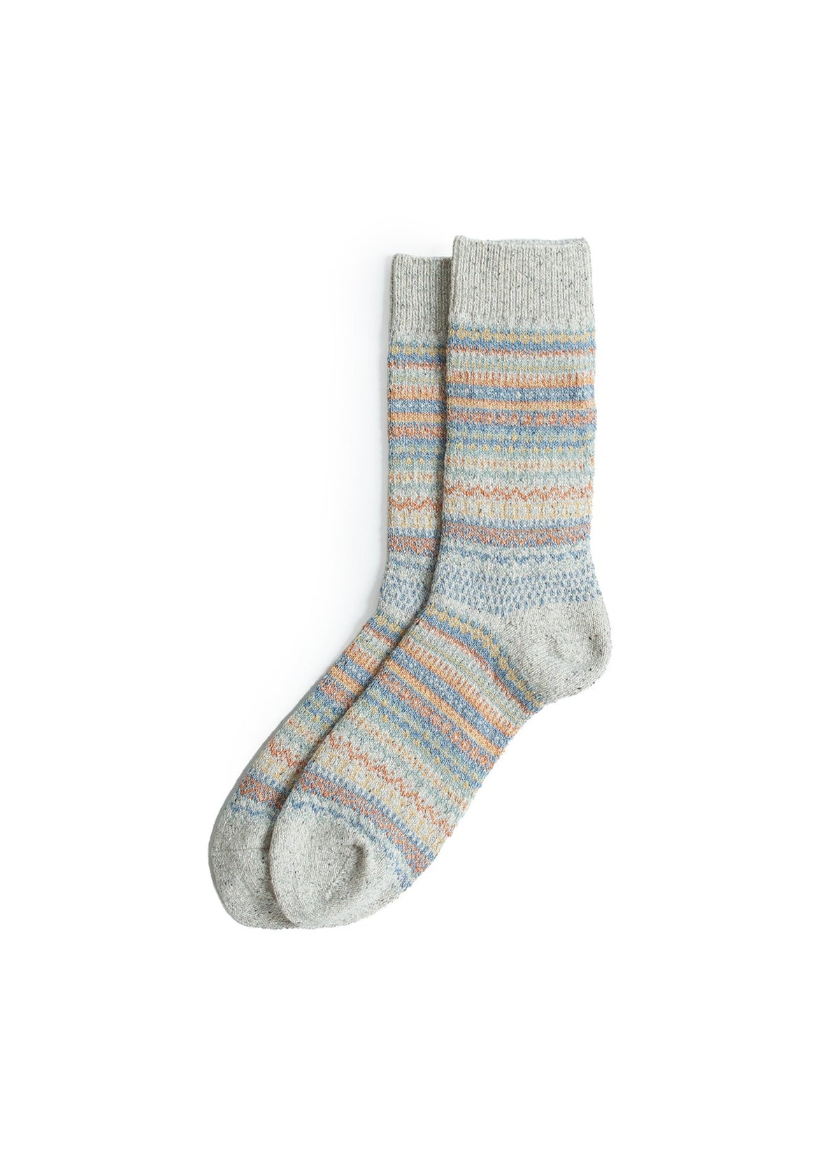 Nordic Pattern Socks - Light Gray