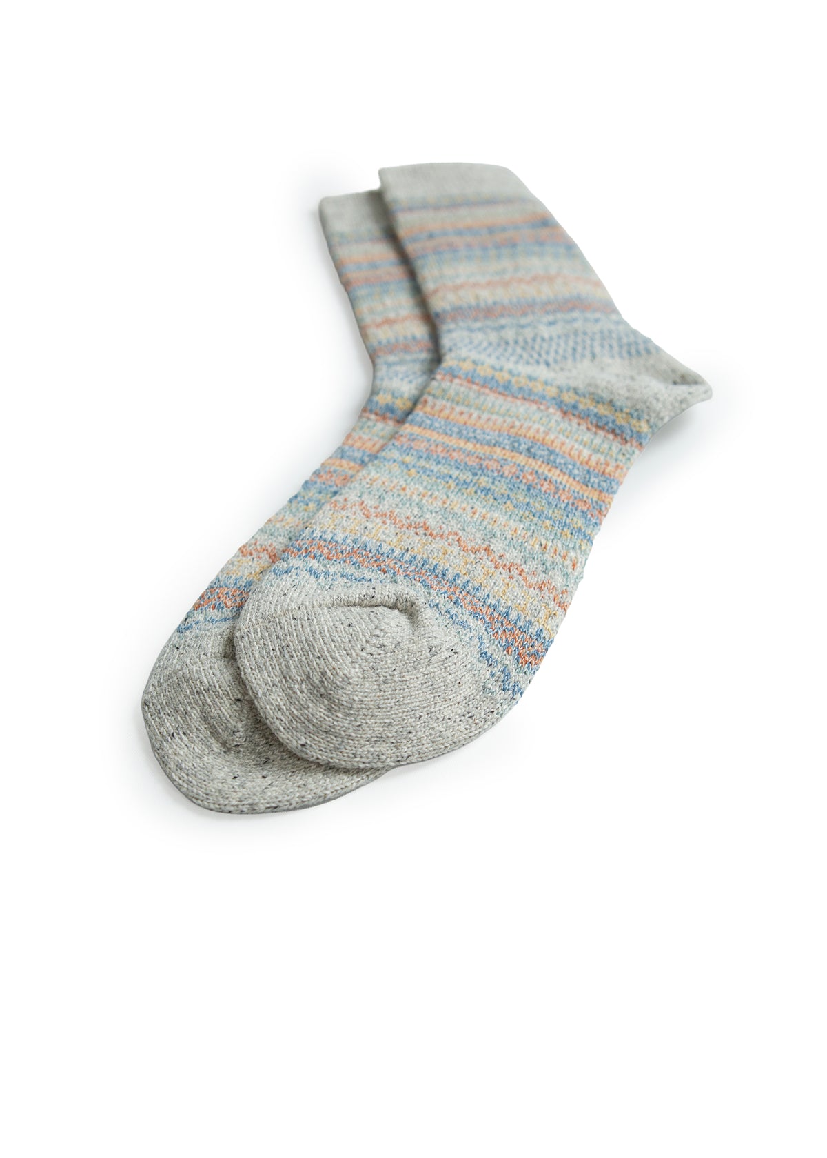 Nordic Pattern Socks - Light Gray
