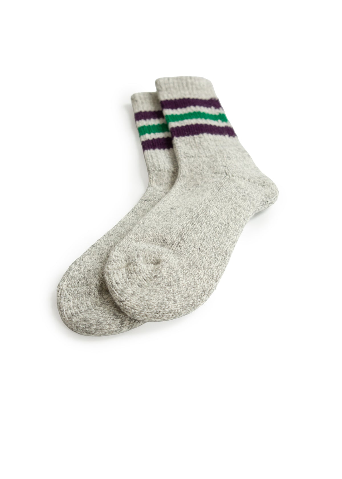 Old School Work Boot Socks - Purple/Green