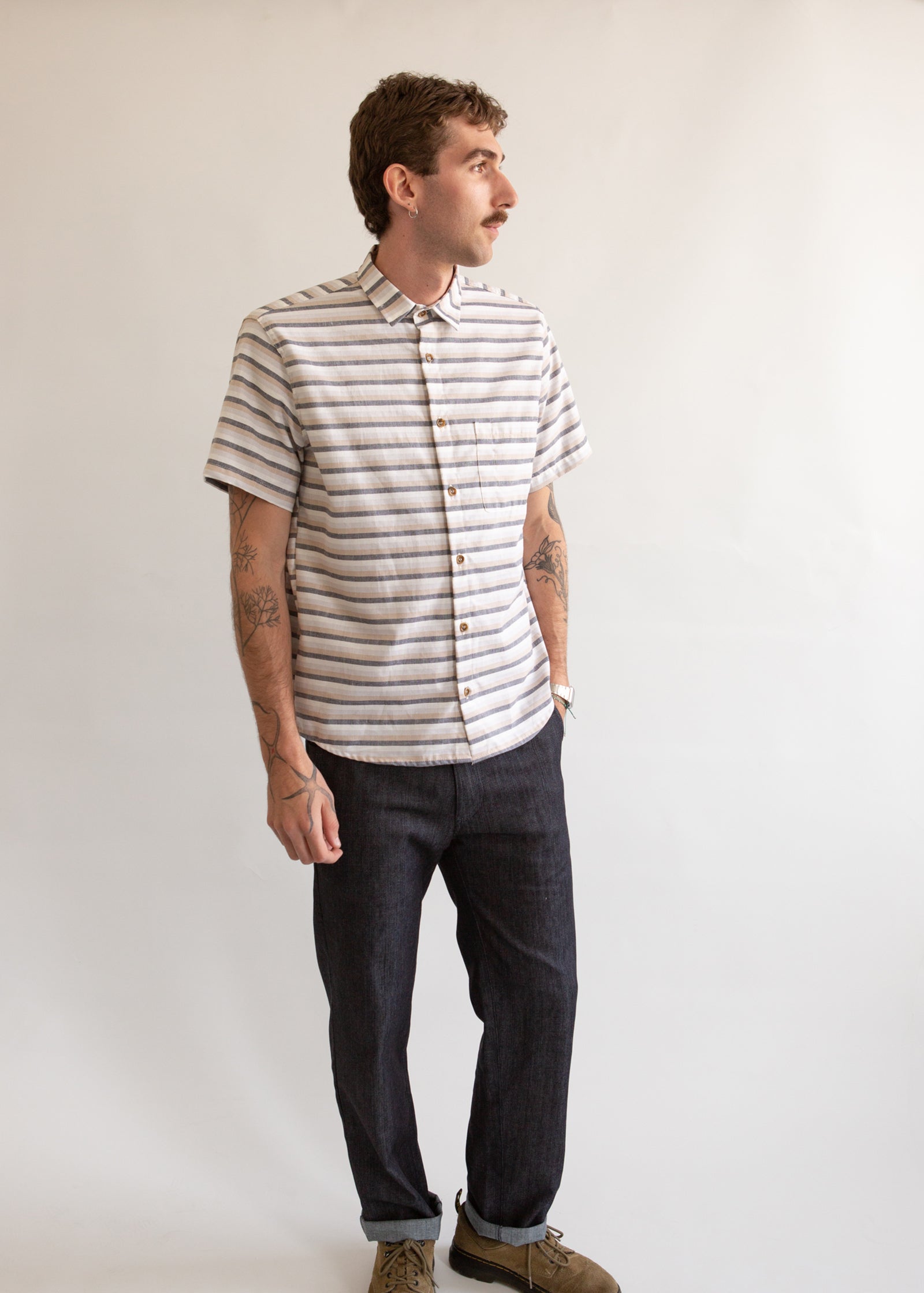 Short Sleeve Weathervane - Mountain Stripe
