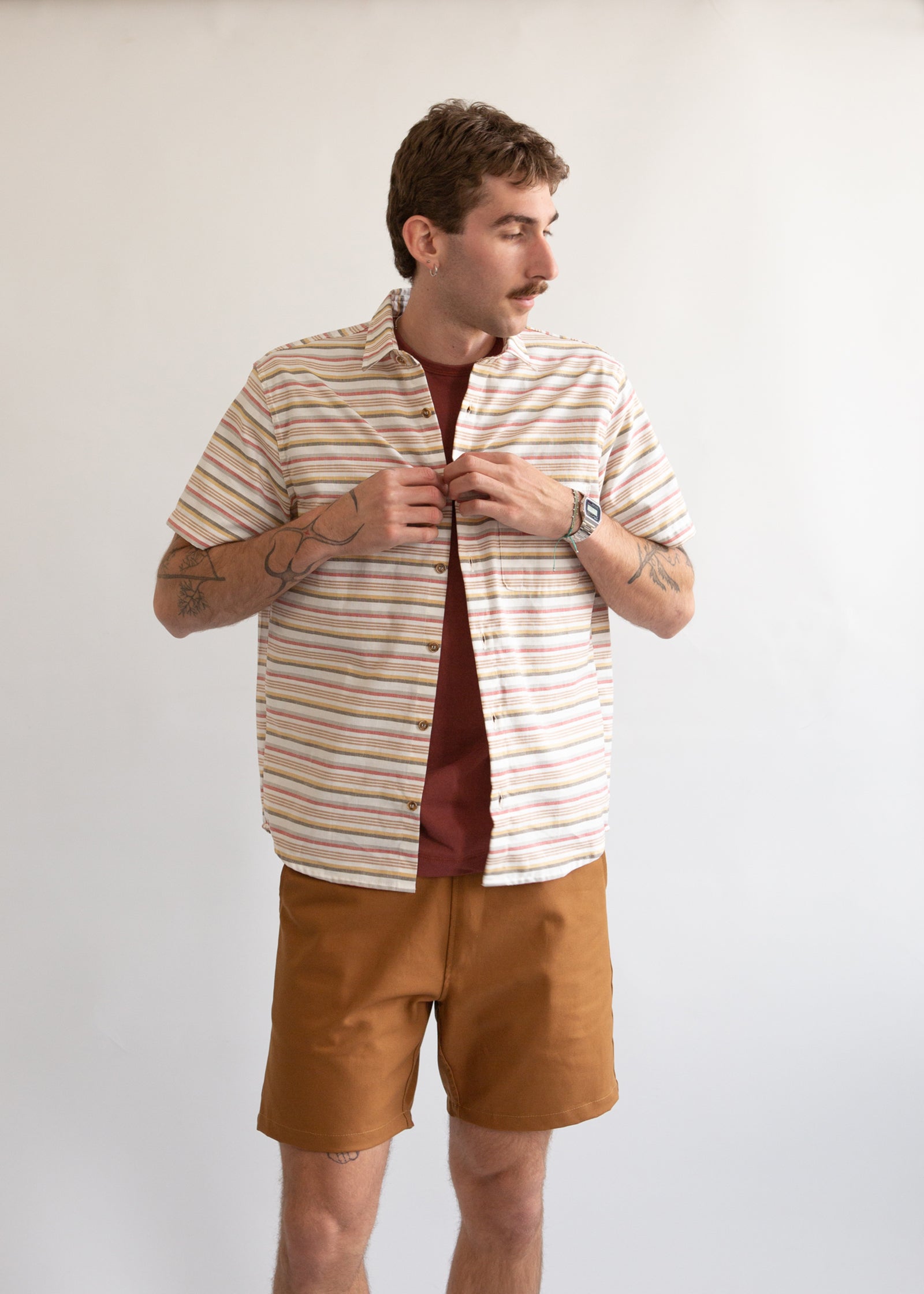 Short Sleeve Weathervane - Sunset Stripe