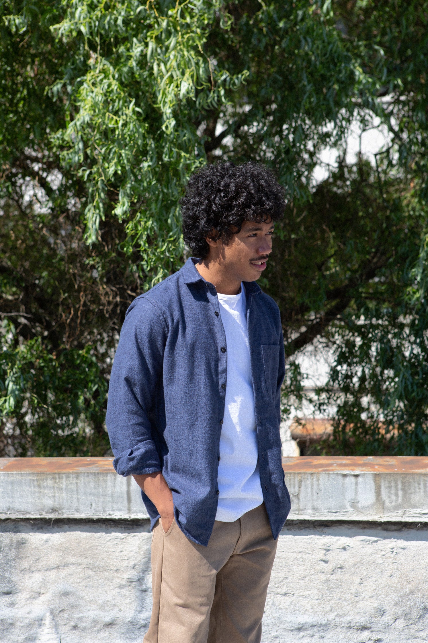 Weathervane Flannel – Dusk Herringbone