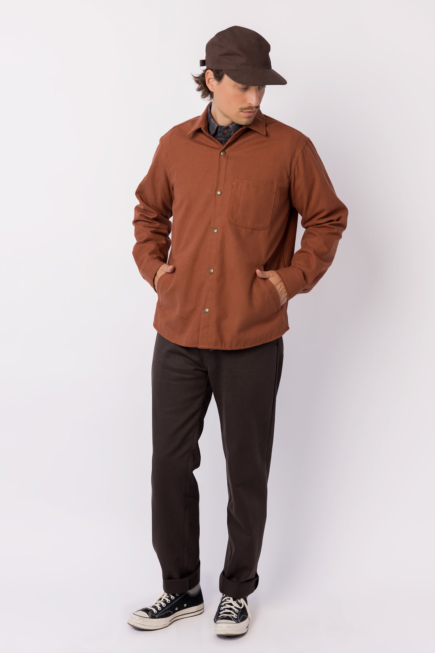 Heartwood Overshirt - Brick Flannel