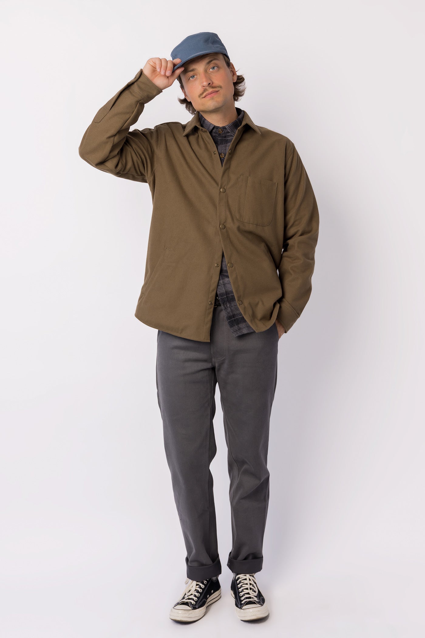 Heartwood Overshirt - Khaki Flannel