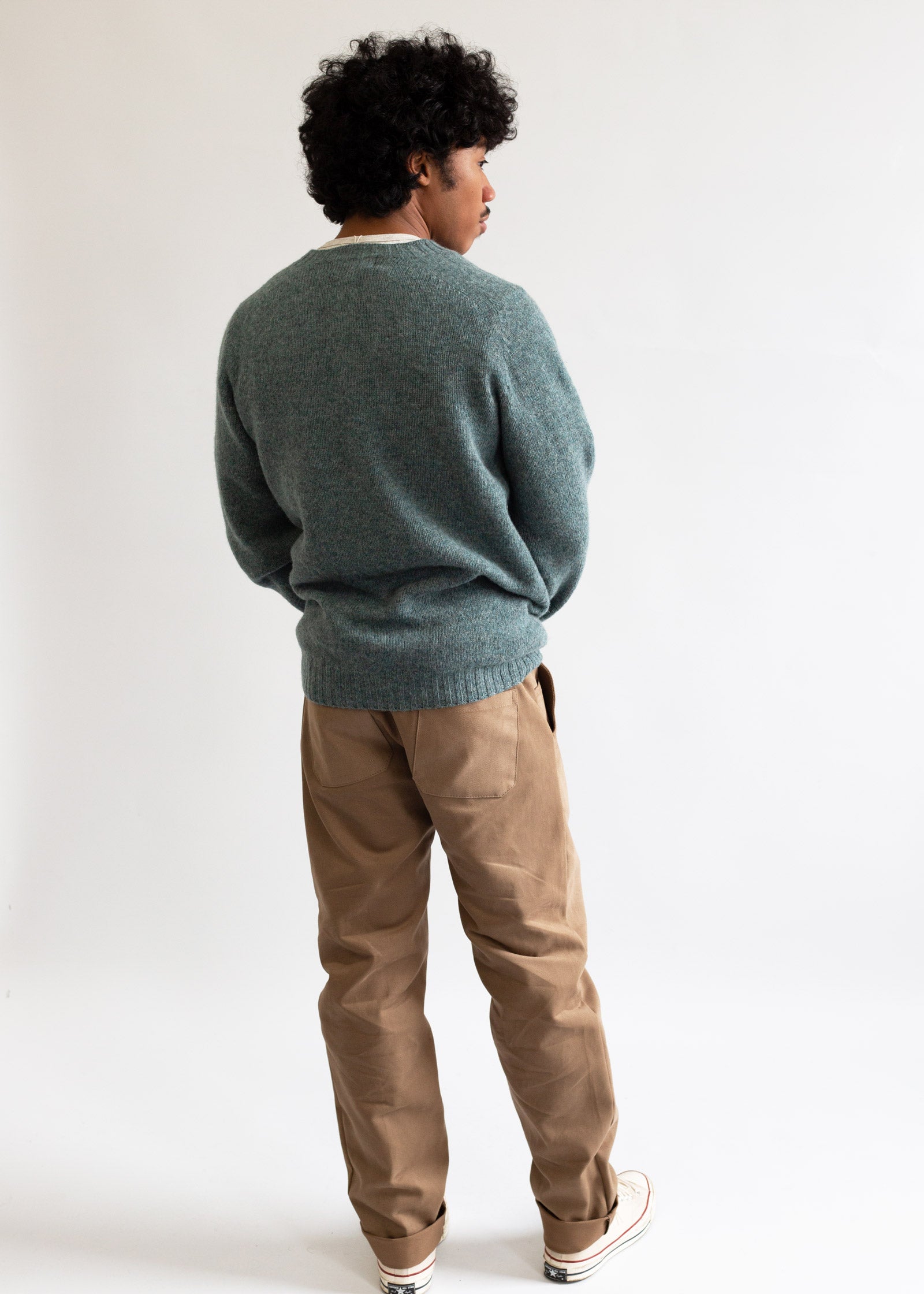 Wool Henley Sweater - Denim