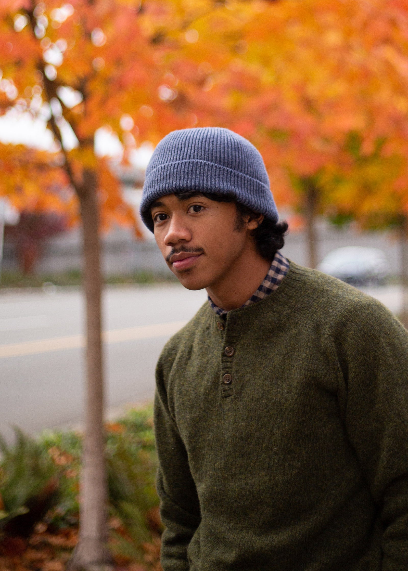Washable Merino Seamless Beanie - Indigo
