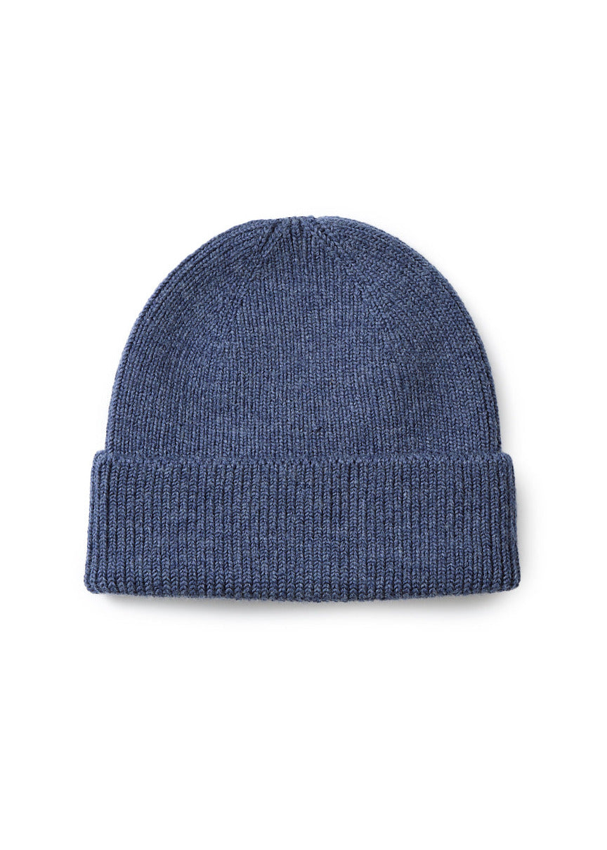 Washable Merino Seamless Beanie - Indigo