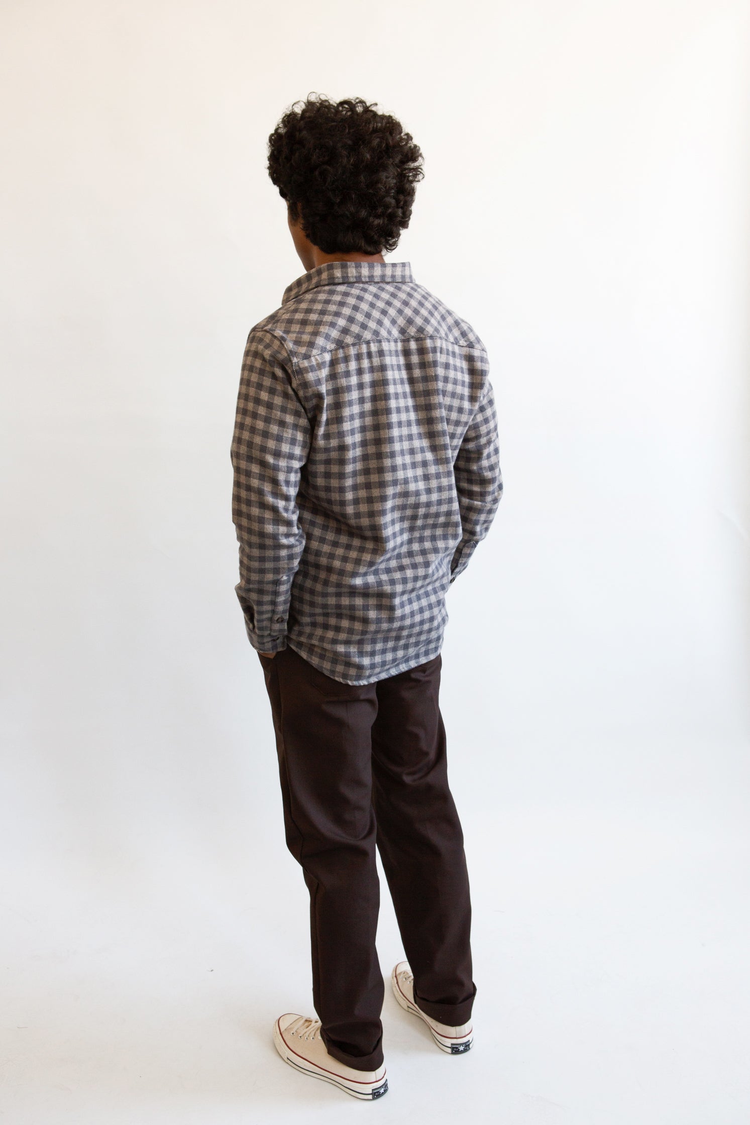 Weathervane Flannel – Slate Grey Check