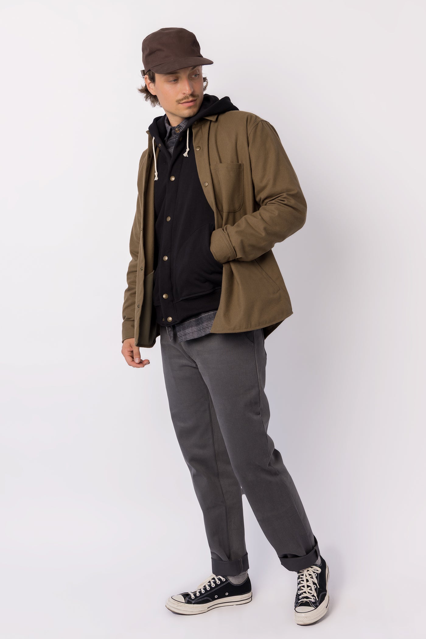 Heartwood Overshirt - Khaki Flannel