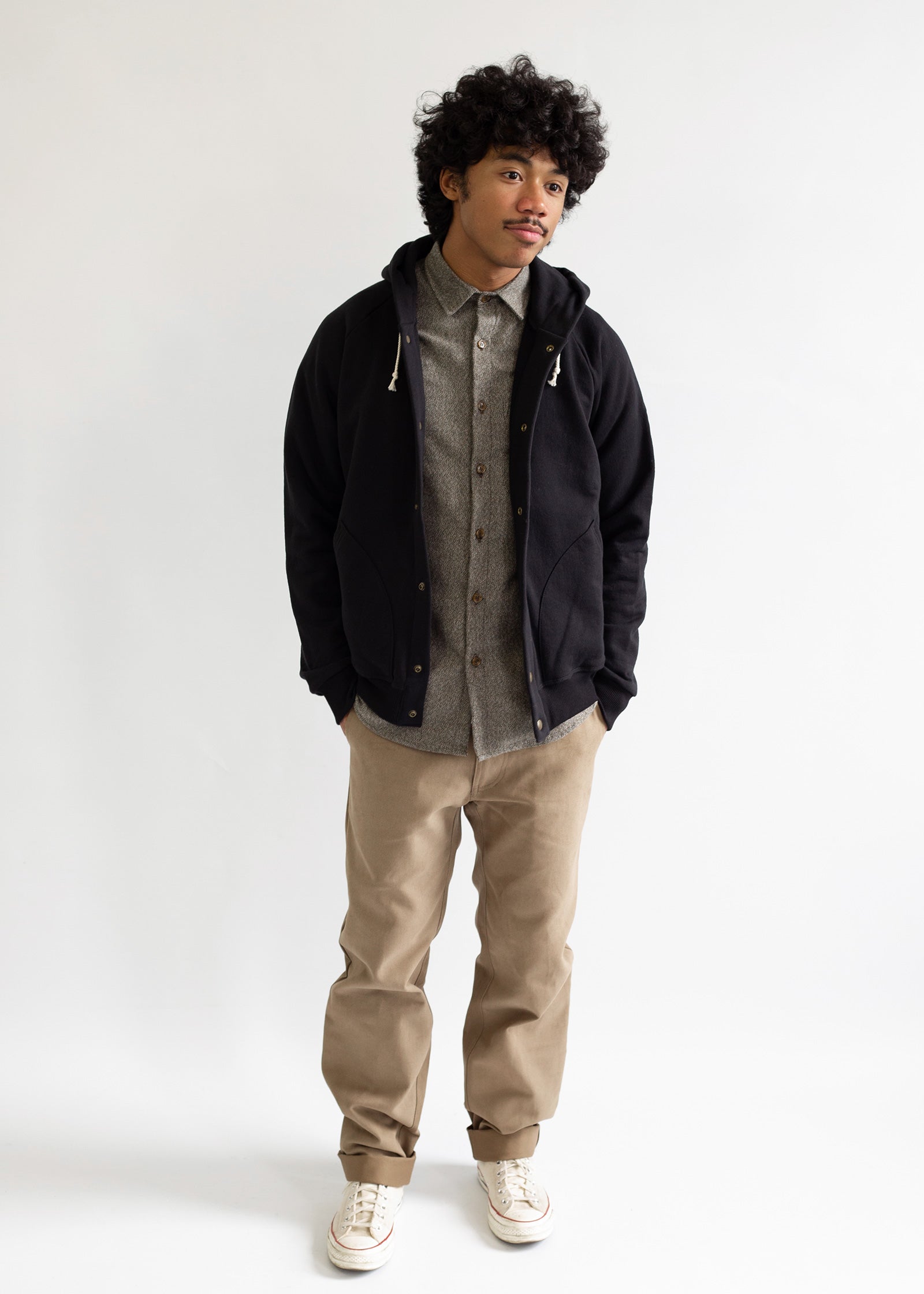 Snap Hoodie - Black