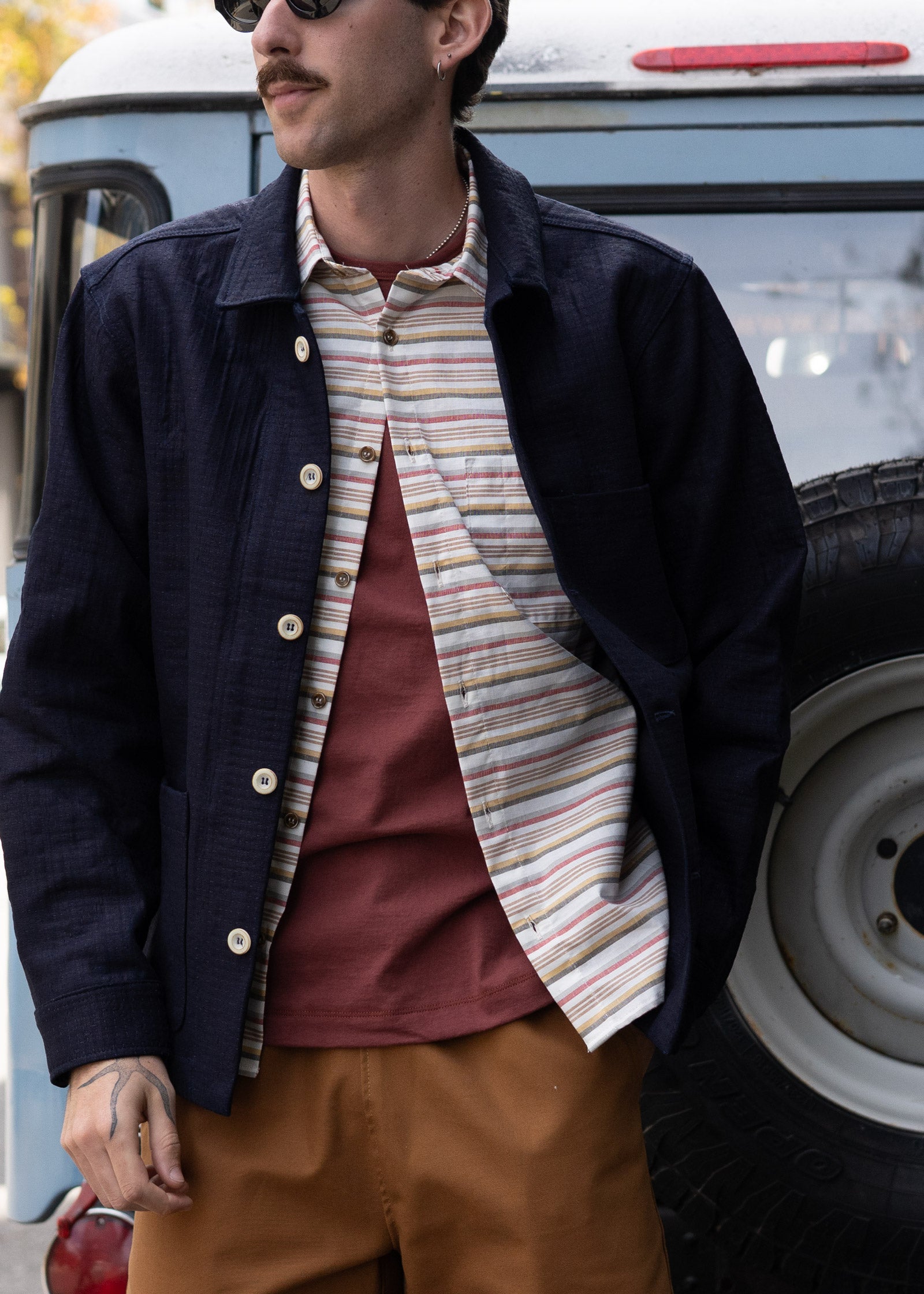 Short Sleeve Weathervane - Sunset Stripe