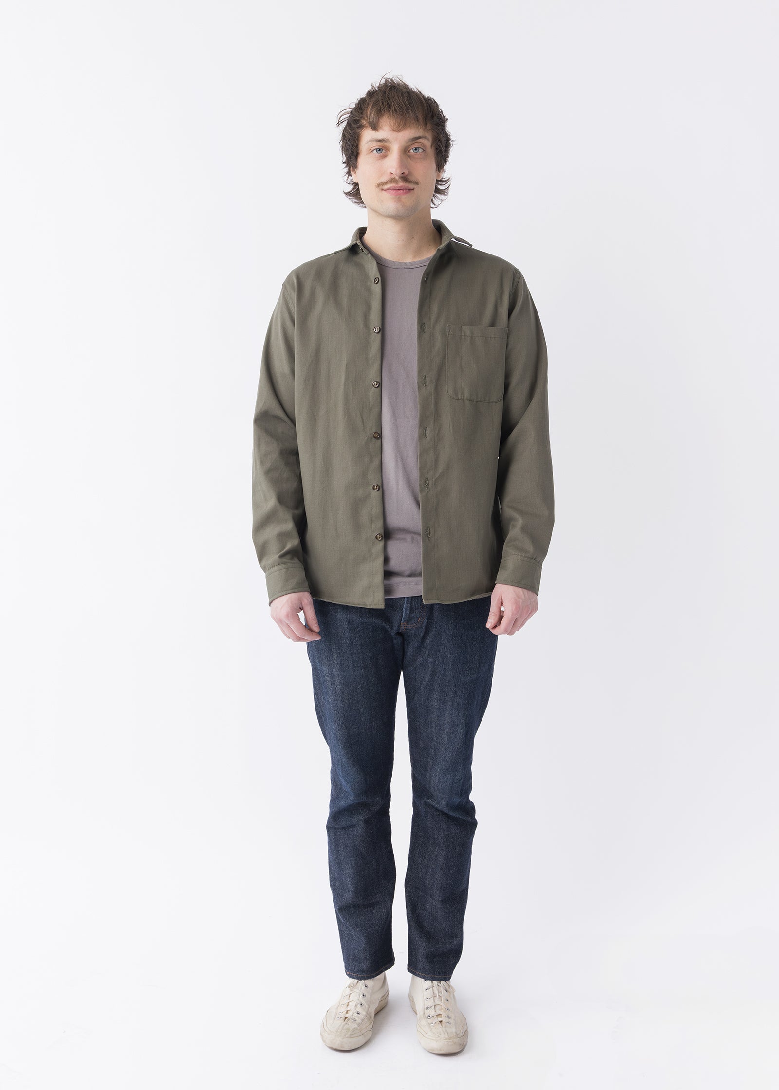 Weathervane Shirt –  Olive Twill