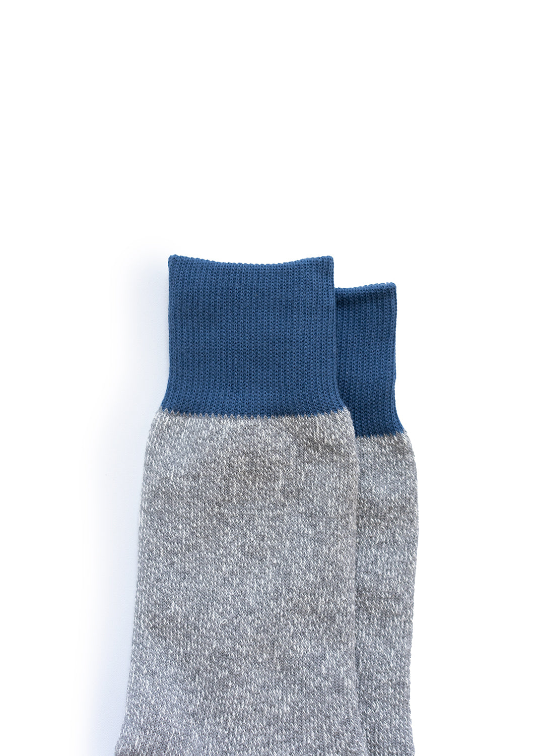 Double Face Crew Socks - Blue/Gray