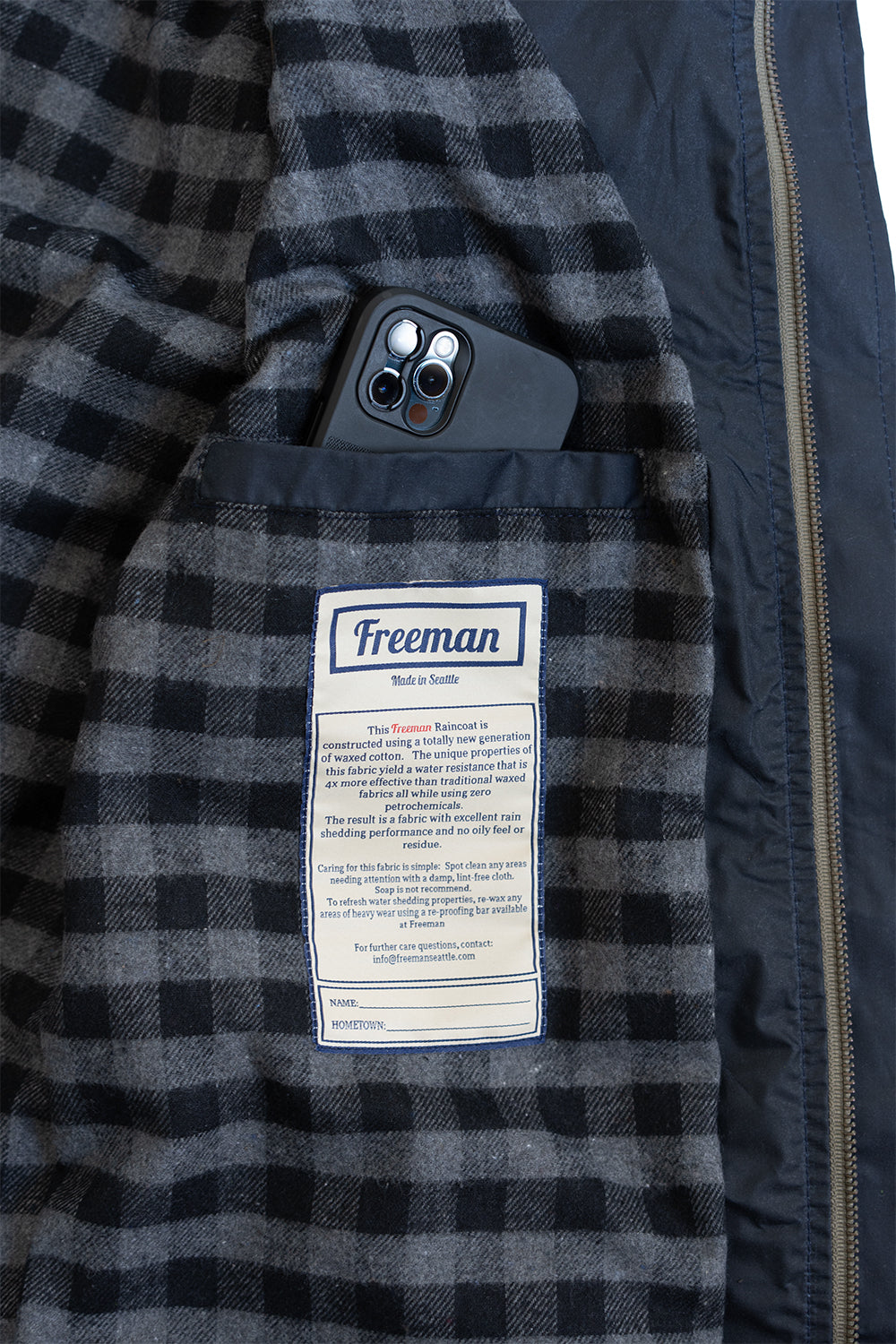 The Freeman – Waxed Cotton - Navy