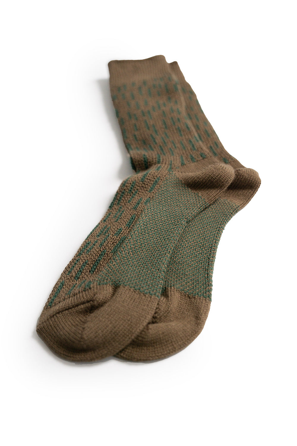 Rain Drop Crew Socks - Olive Drab / Green