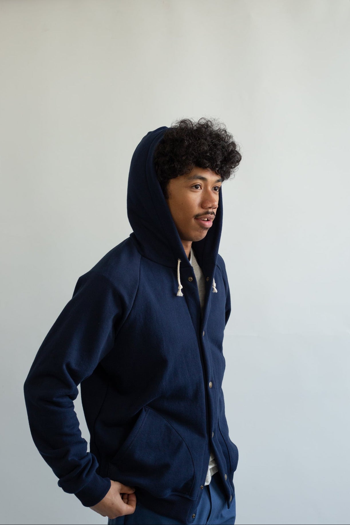 Snap Hoodie - Navy