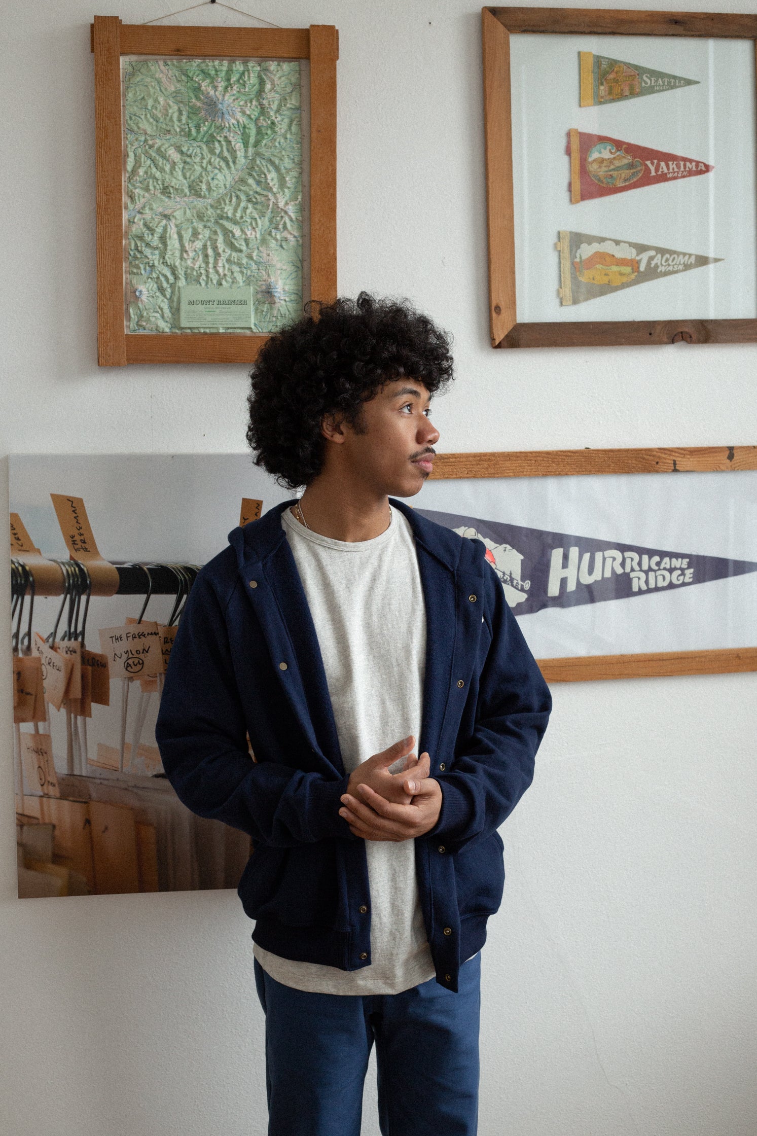 Snap Hoodie - Navy