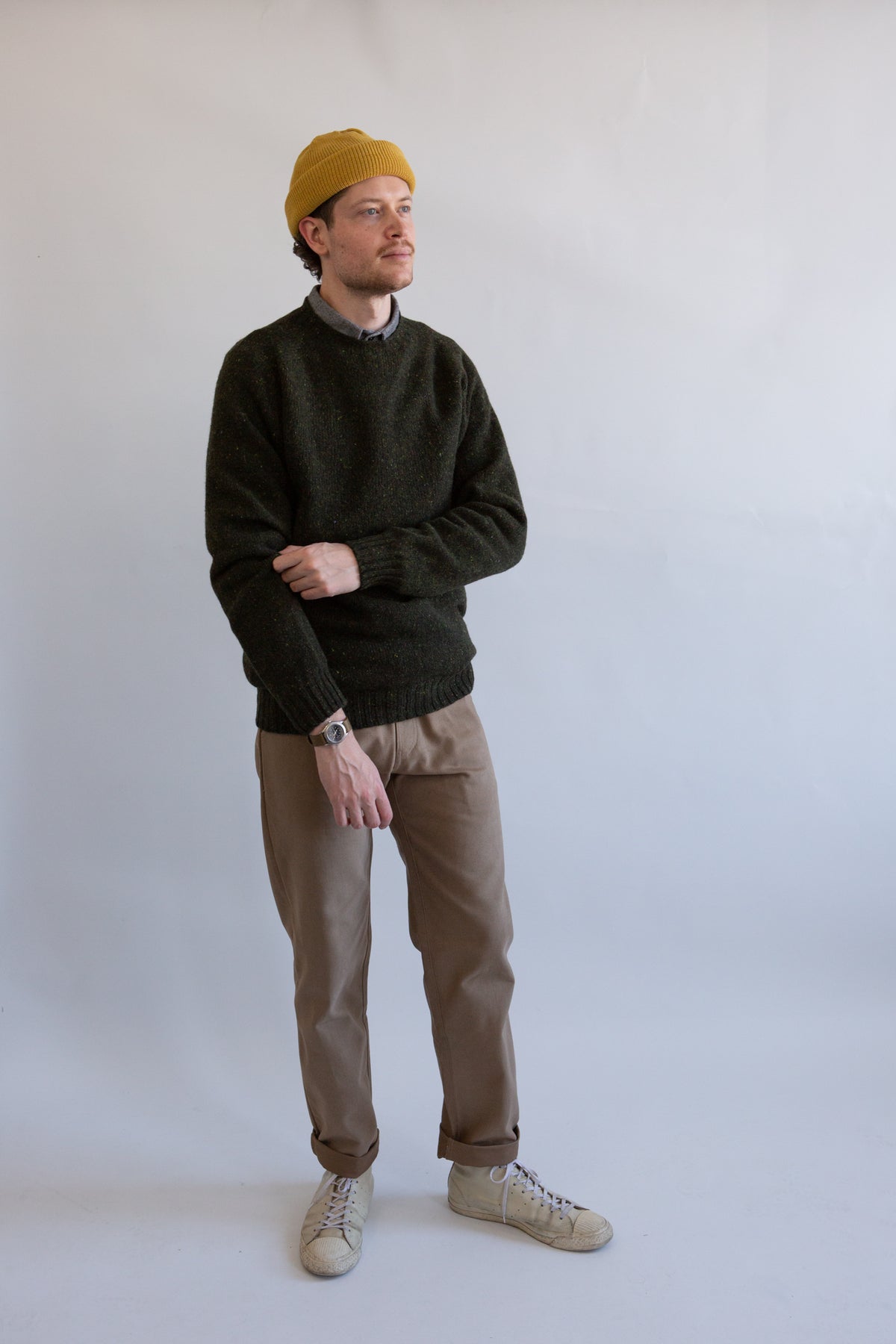 Tweed Wool Sweater - Spruce