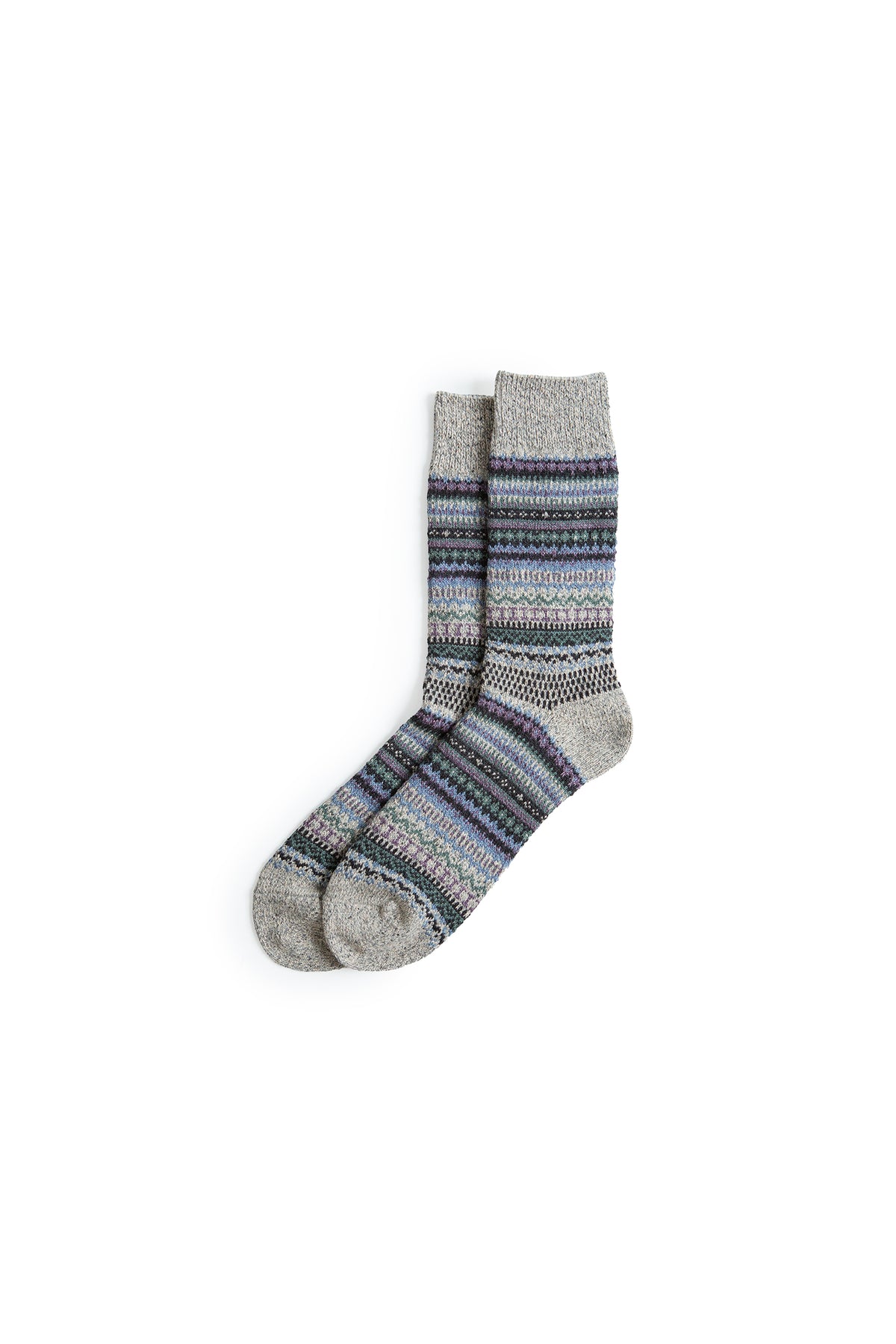Nordic Pattern Socks - Dark Gray