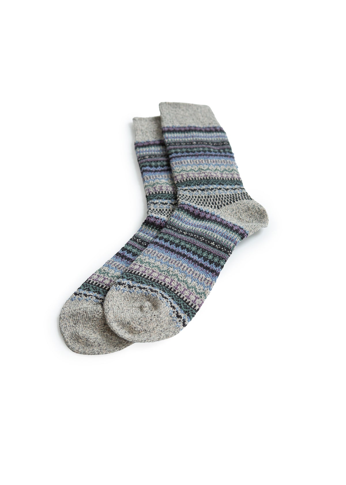 Nordic Pattern Socks - Dark Gray