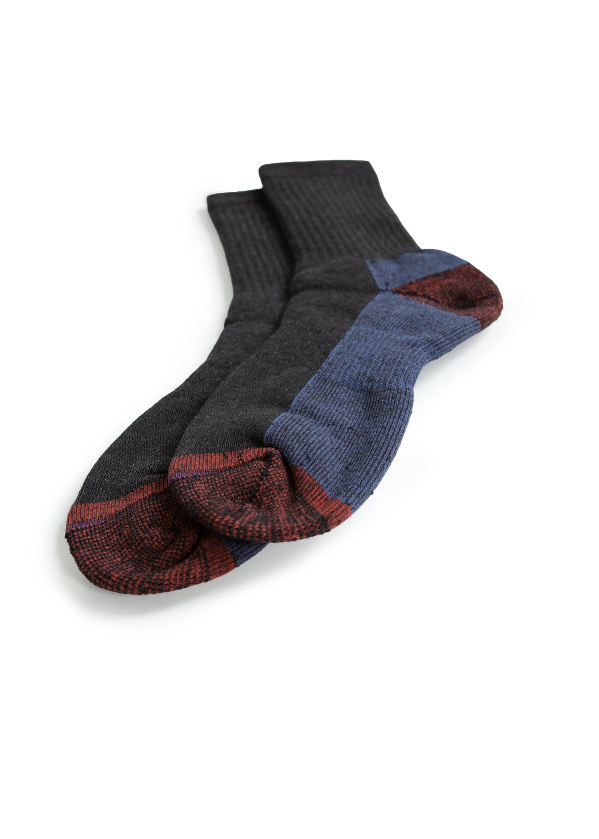 Double Face Merino Pile Socks - Charcoal