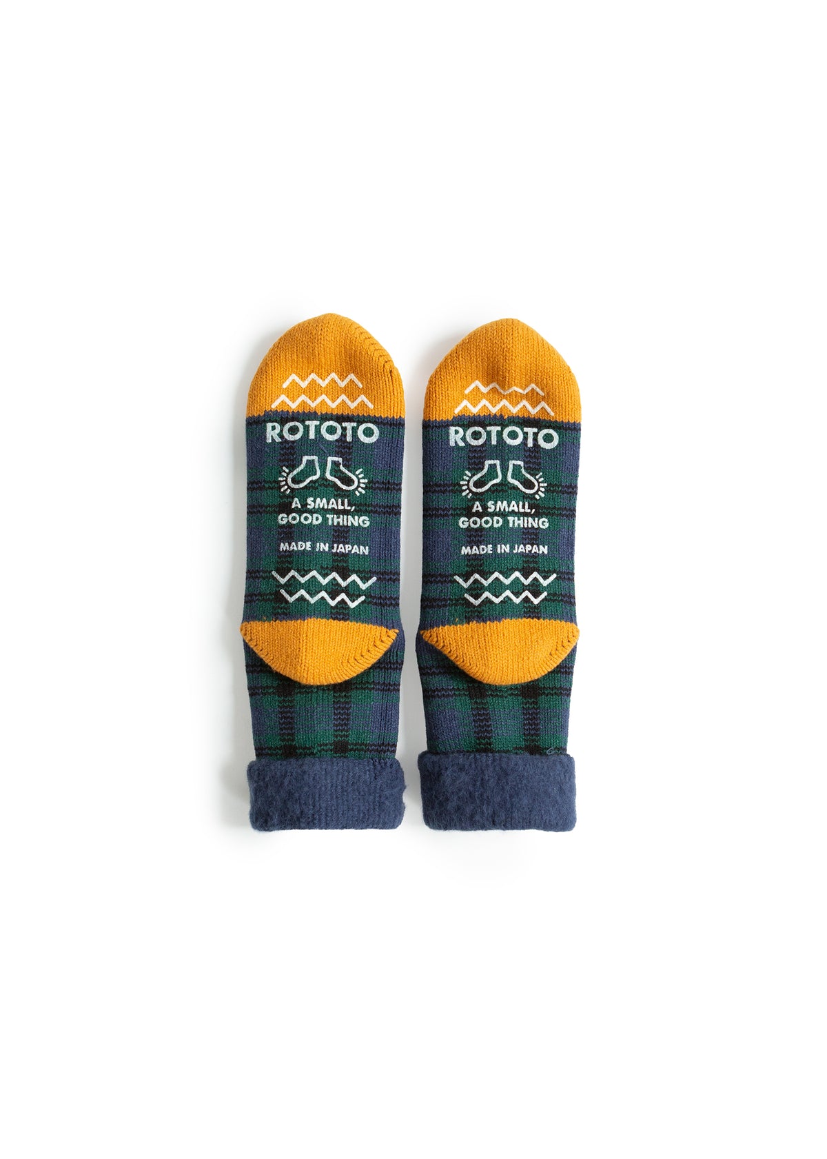 Comfy Room Socks "Check" - Navy/Green