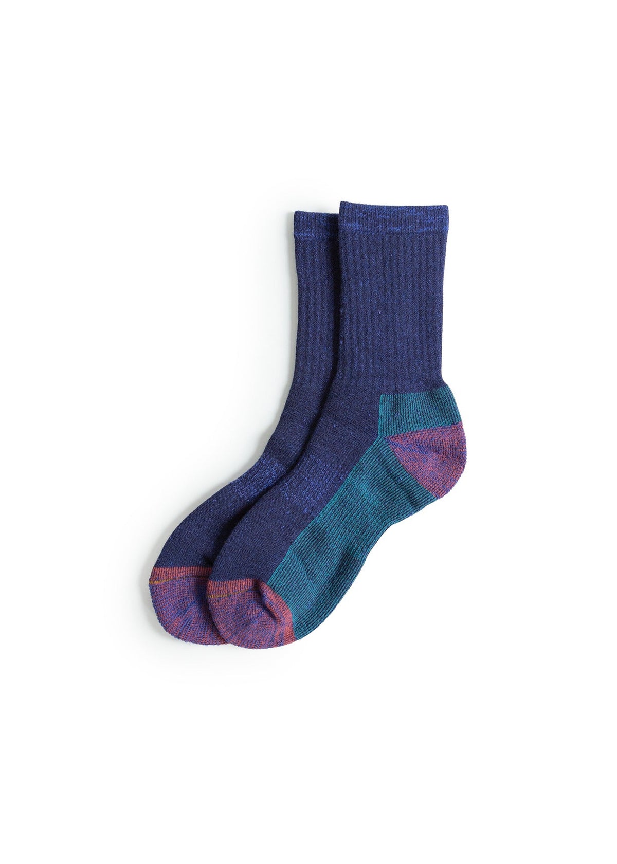 Double Face Merino Pile Socks - Dark Blue