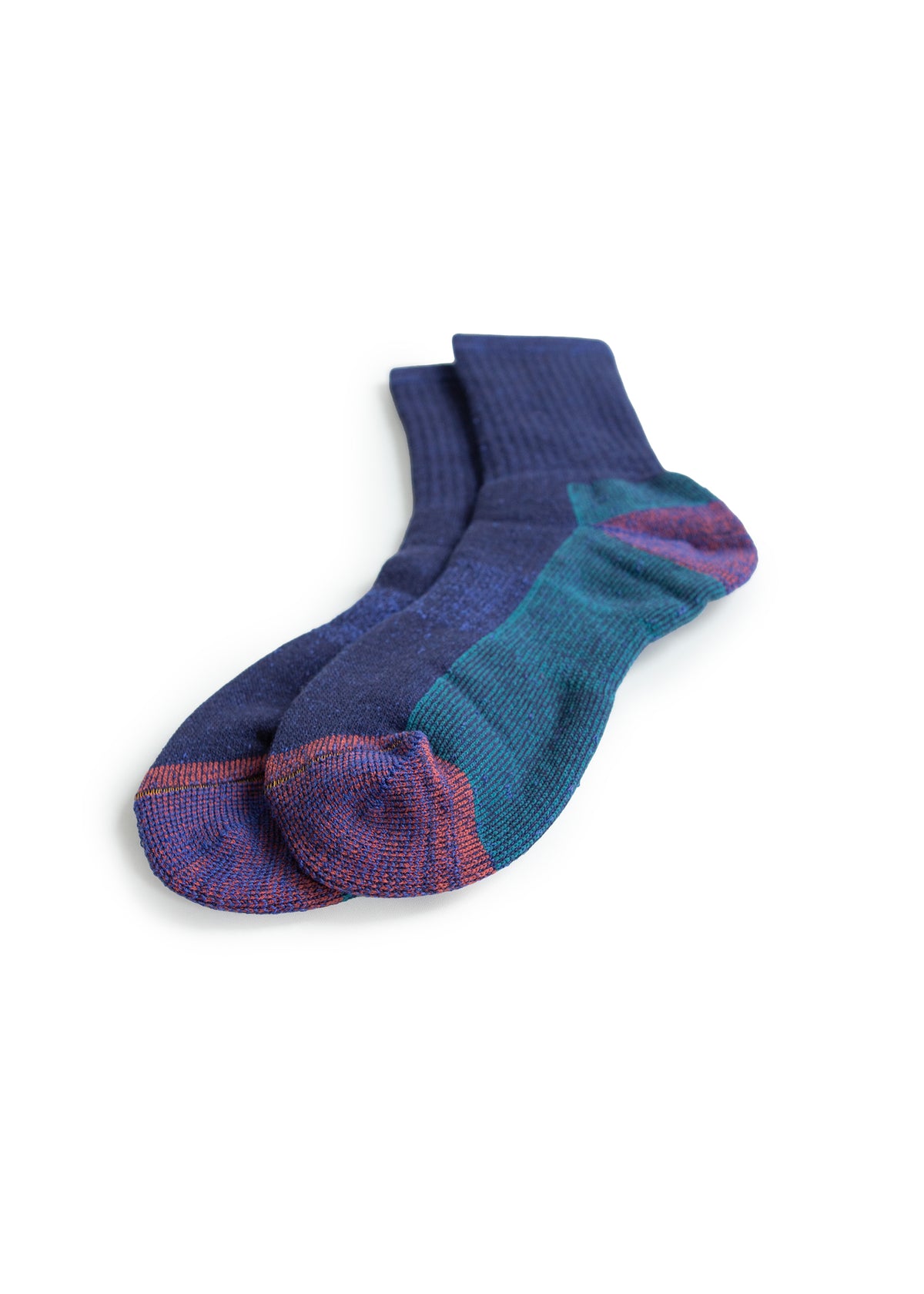 Double Face Merino Pile Socks - Dark Blue