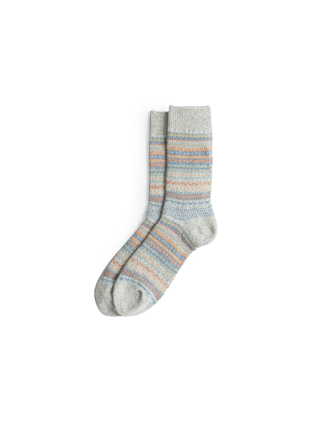 Nordic Pattern Socks - Light Gray