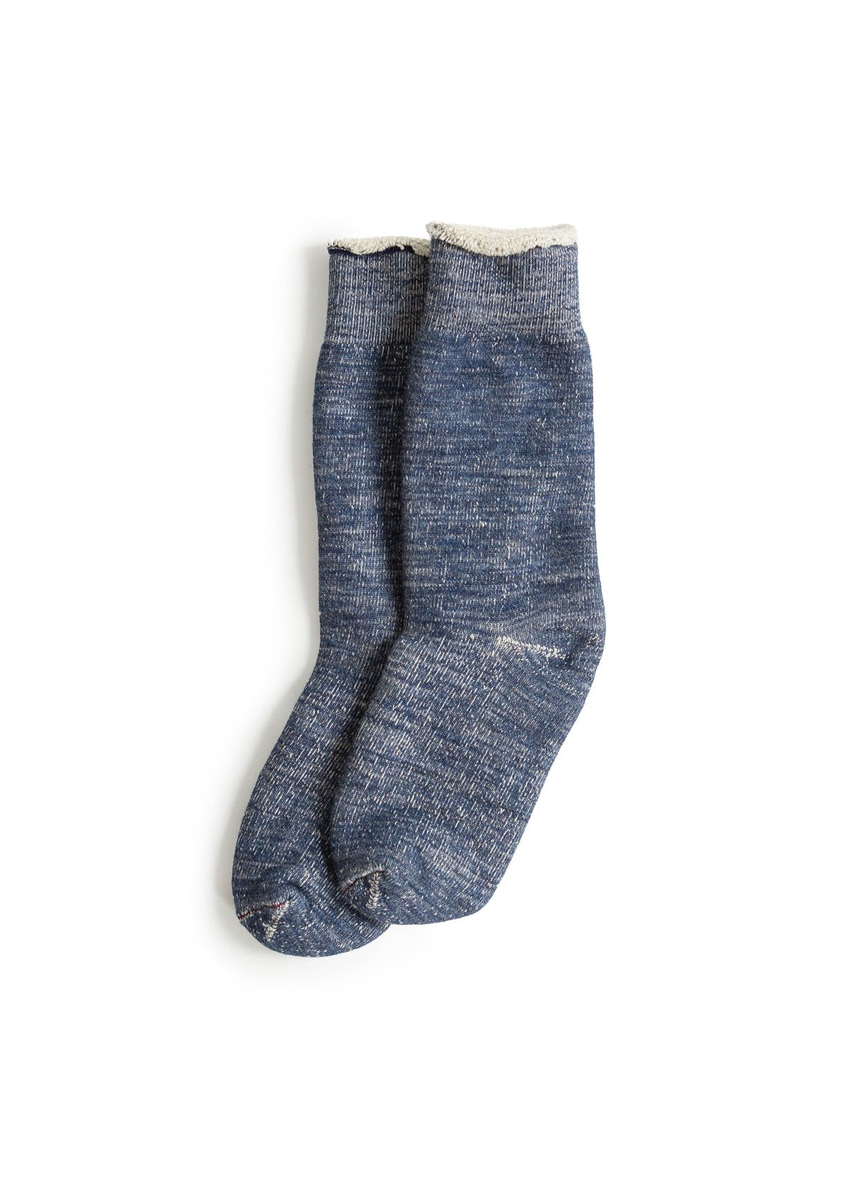 Double Face Crew Socks - Merino Wool + Organic Cotton - Deep Ocean