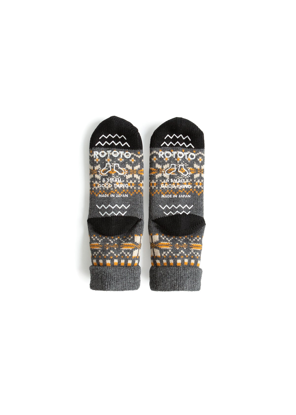 Comfy Room Socks "Snow Flake" - Dark Gray