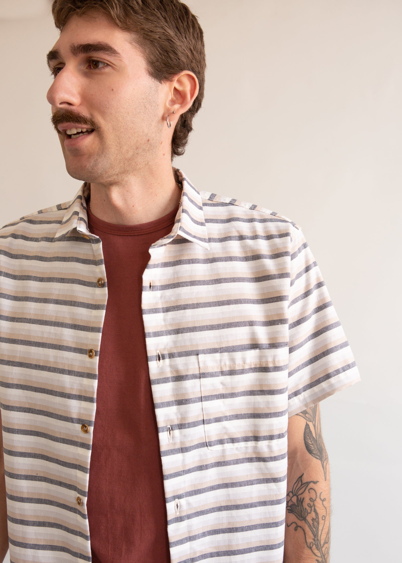 Short Sleeve Weathervane - Mountain Stripe