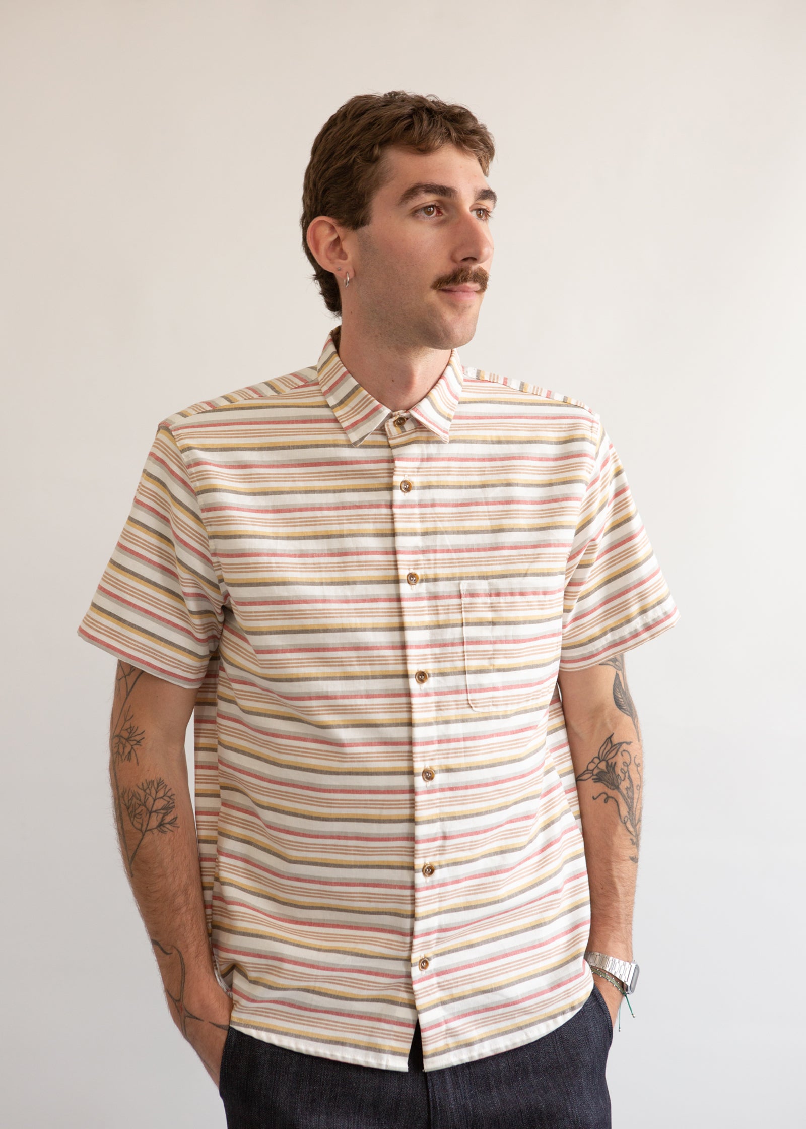 Short Sleeve Weathervane -  Sunset Stripe