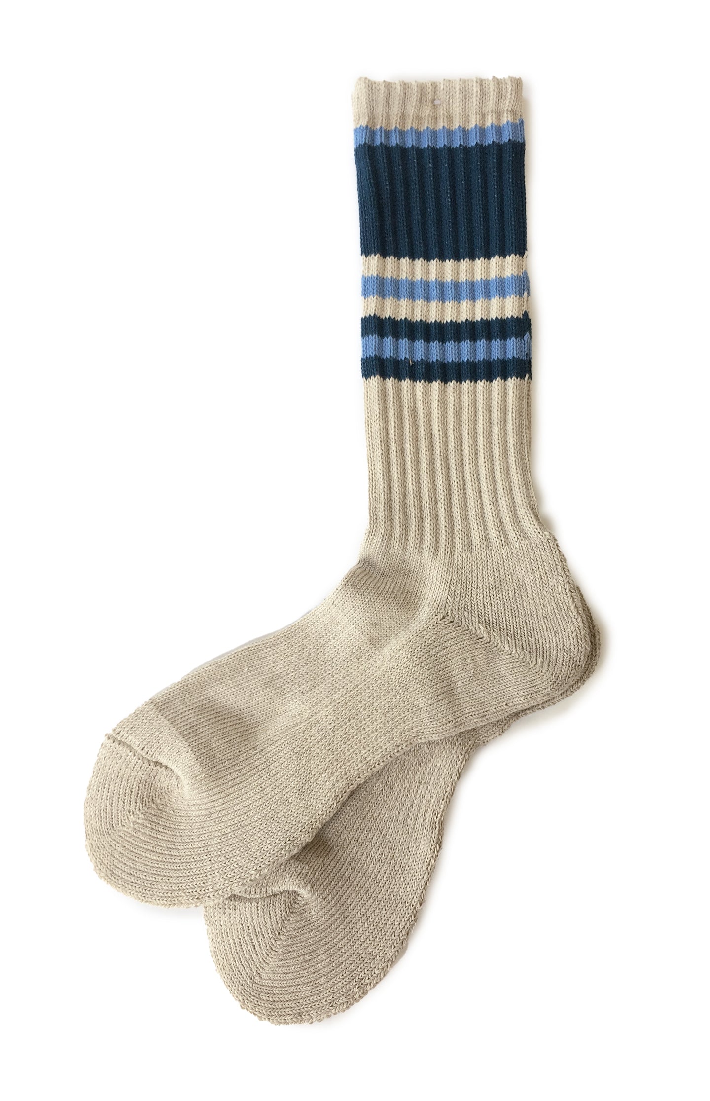 Hemp Random Line Pile Crew - Blue