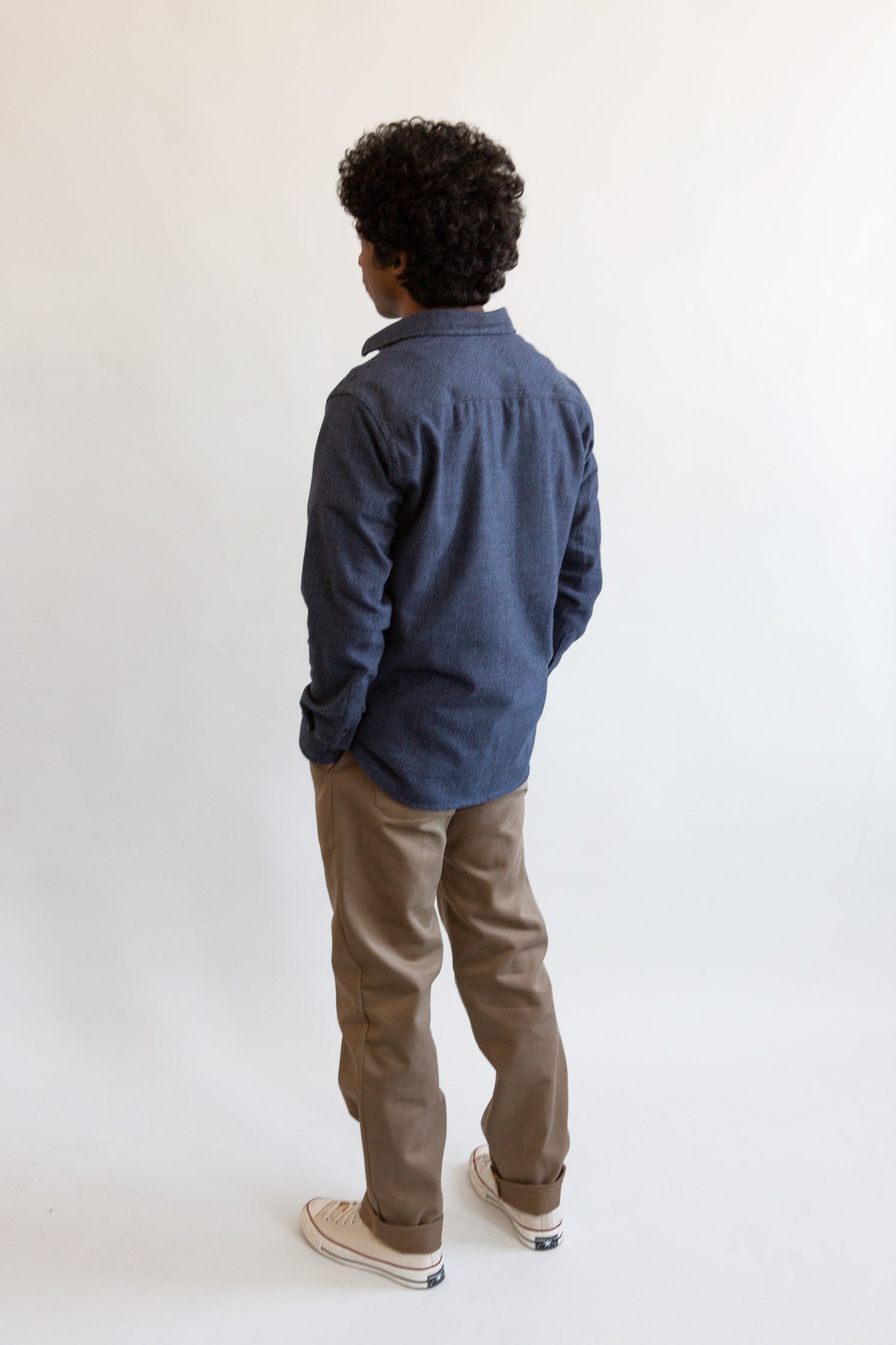 Weathervane Flannel – Dusk Herringbone