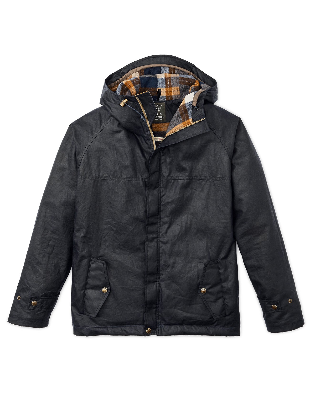 Filson x Freeman Wool Lined Raincoat - Navy/Bronze