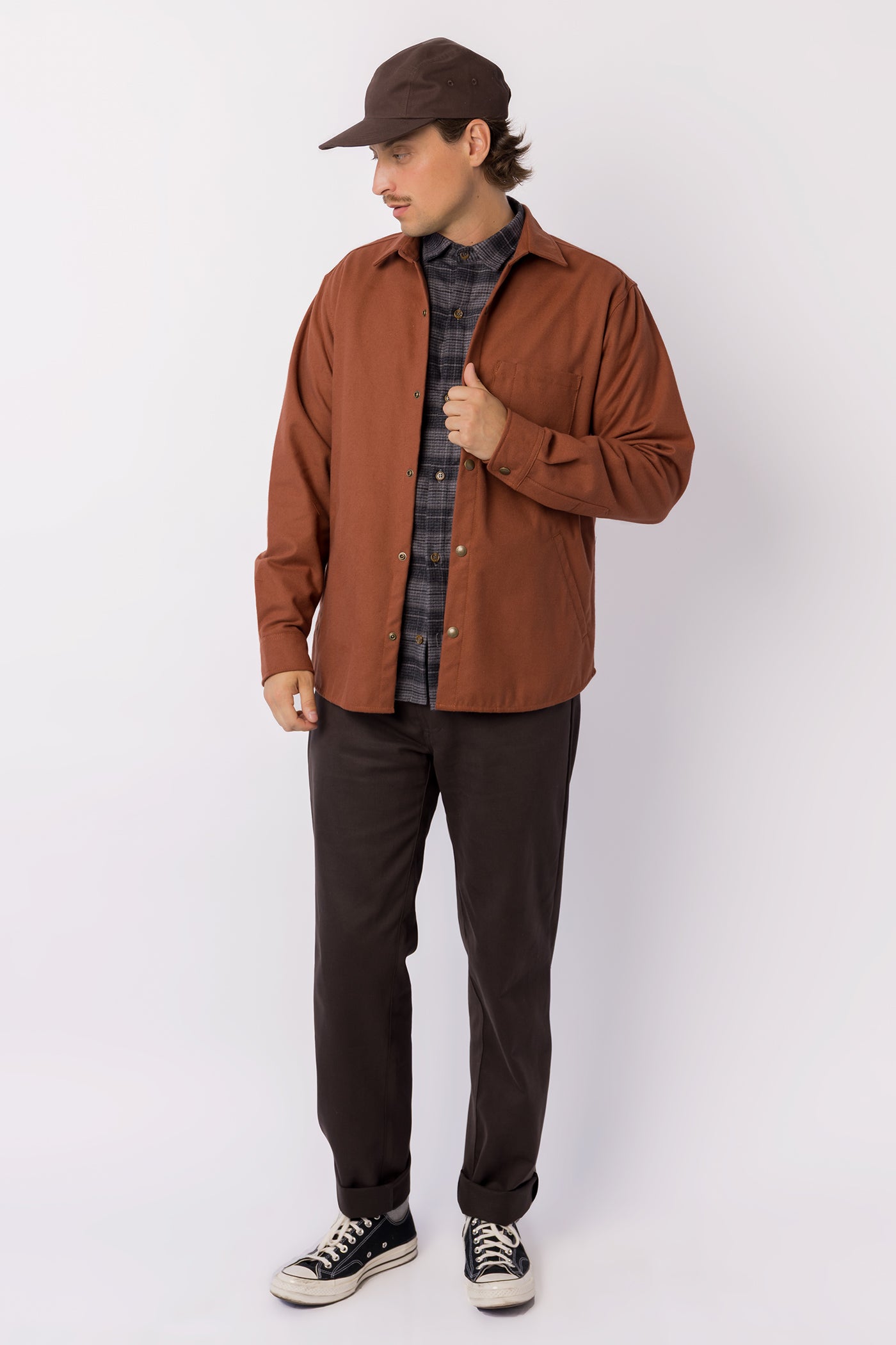Heartwood Overshirt - Brick Flannel