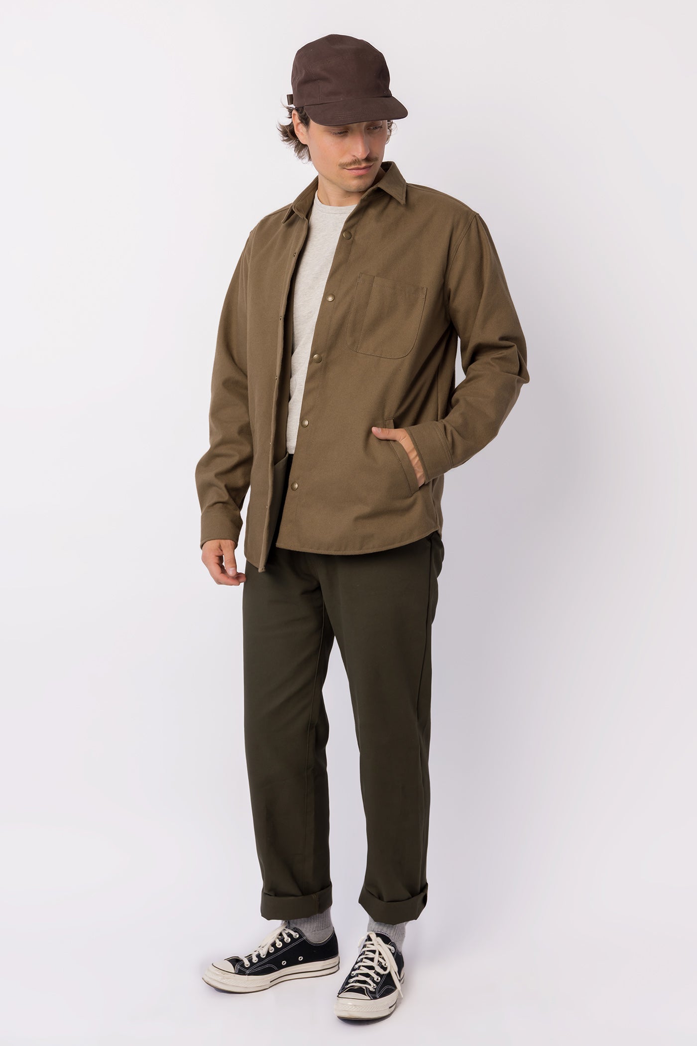 Heartwood Overshirt - Khaki Flannel