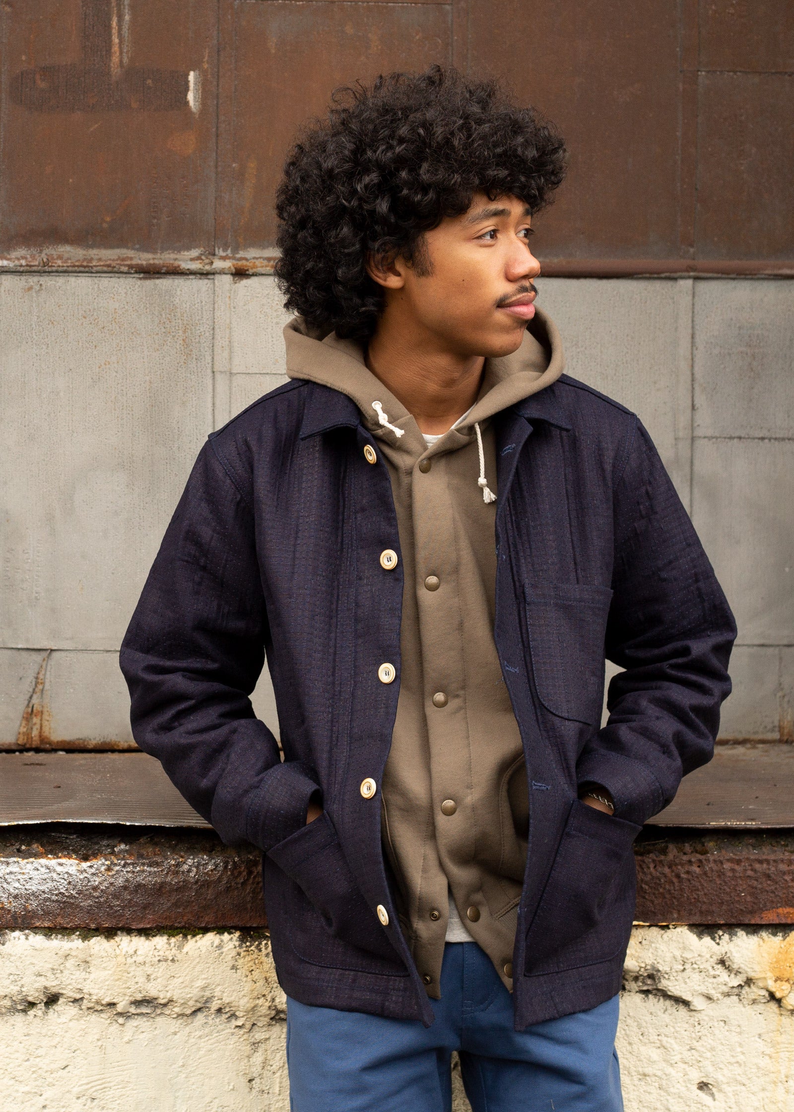 Freeman - Sashiko Studio Coat - Indigo