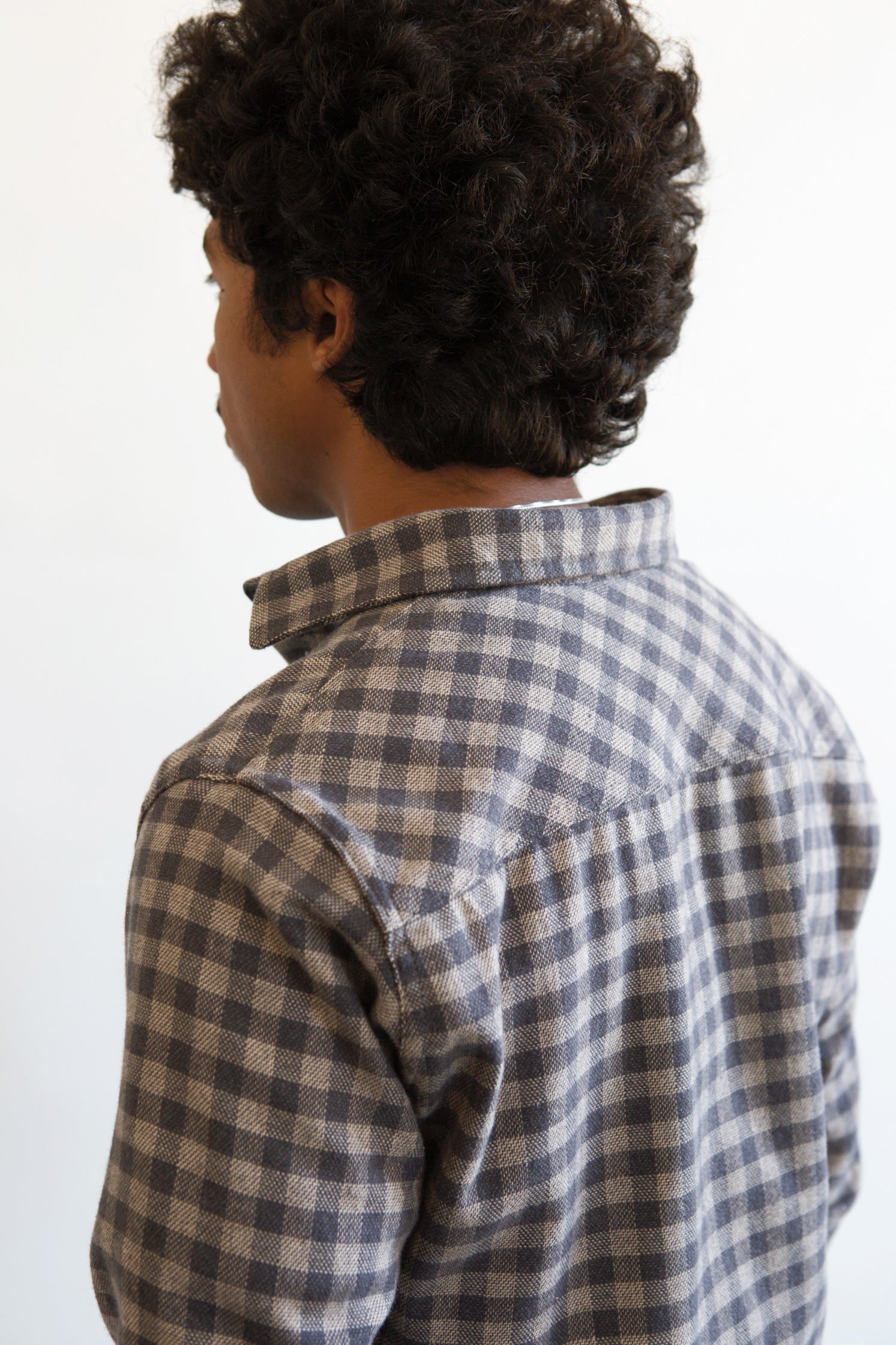 Weathervane Flannel – Slate Grey Check